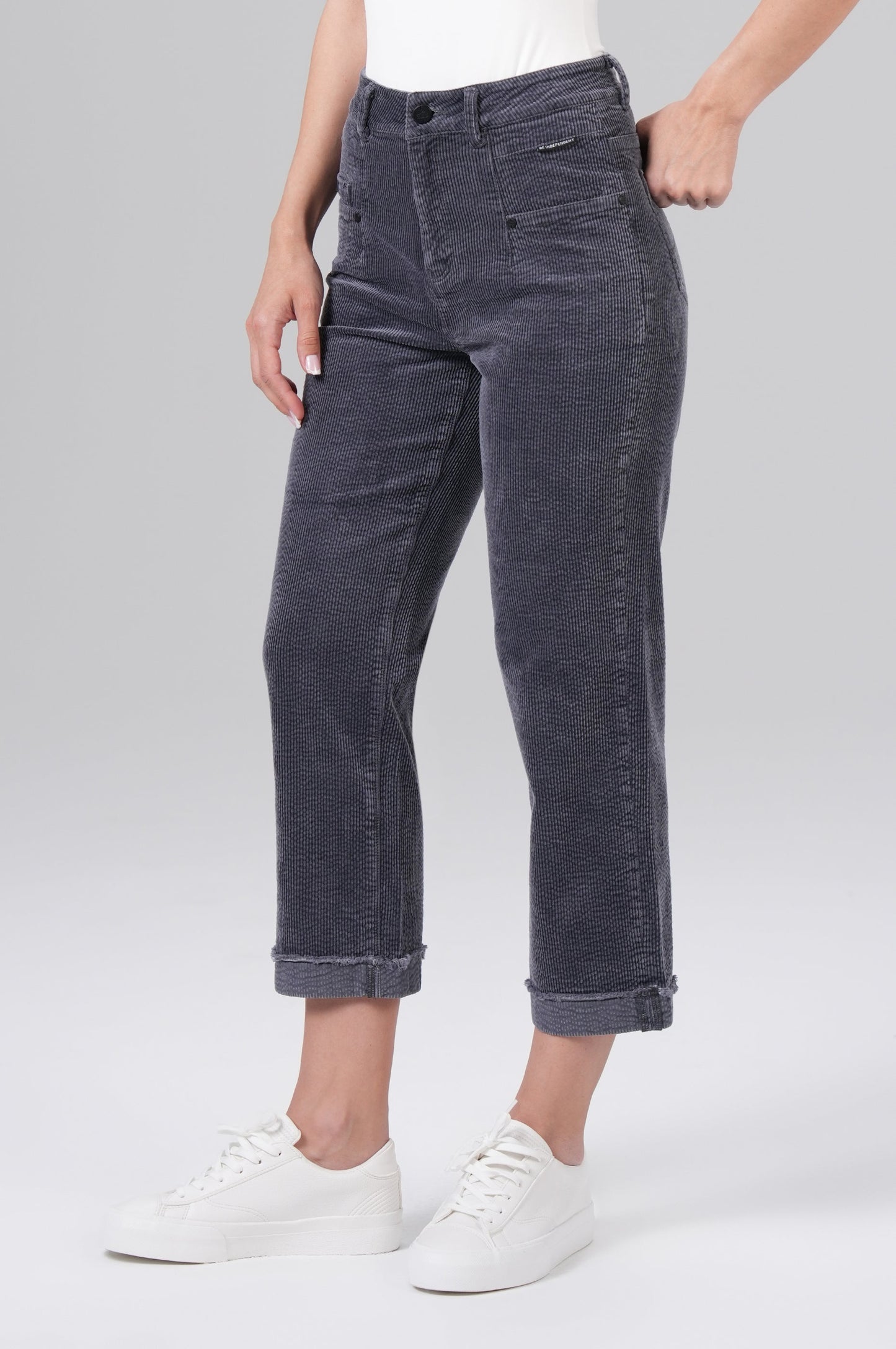 Nairobi Wide Leg | Iron Grey Cord