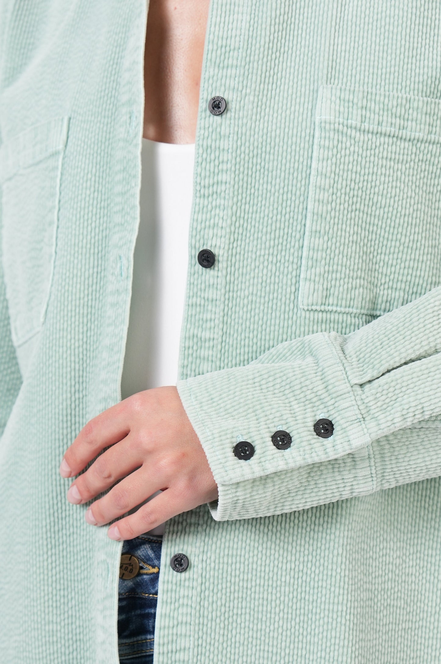 Women Blouse Cord | Thyme Green