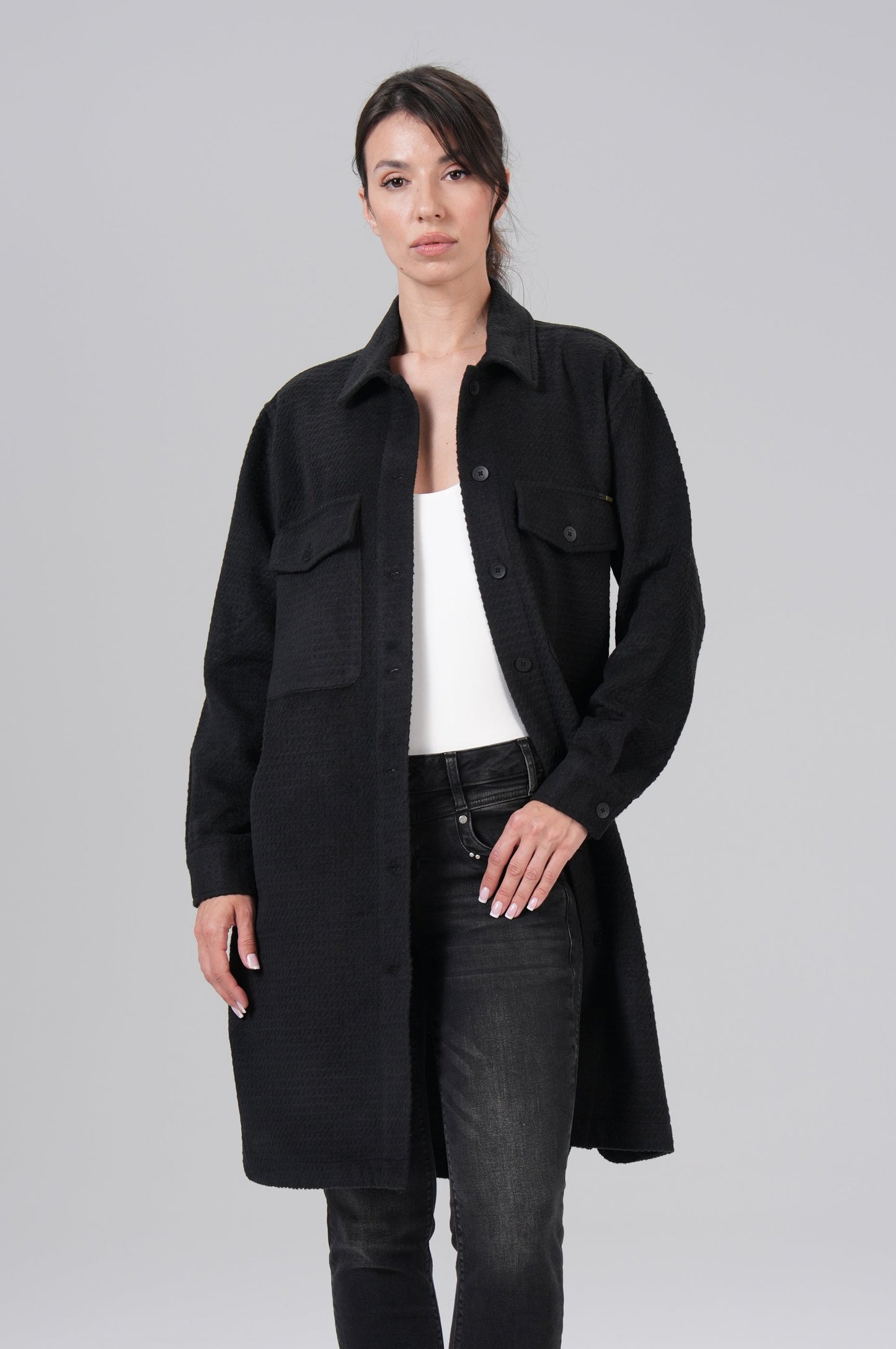 Women Jacket Long | Black