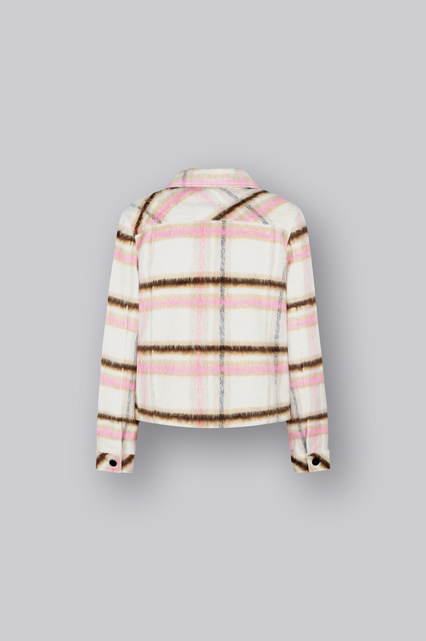 Women Jacket Short | Chalk/Beige Check