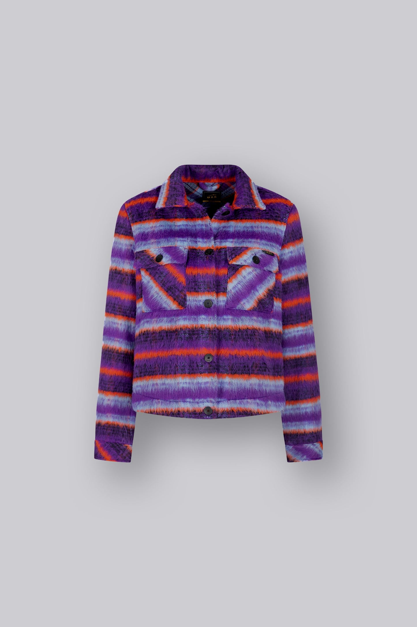 Women Jacket Short | Purple Check