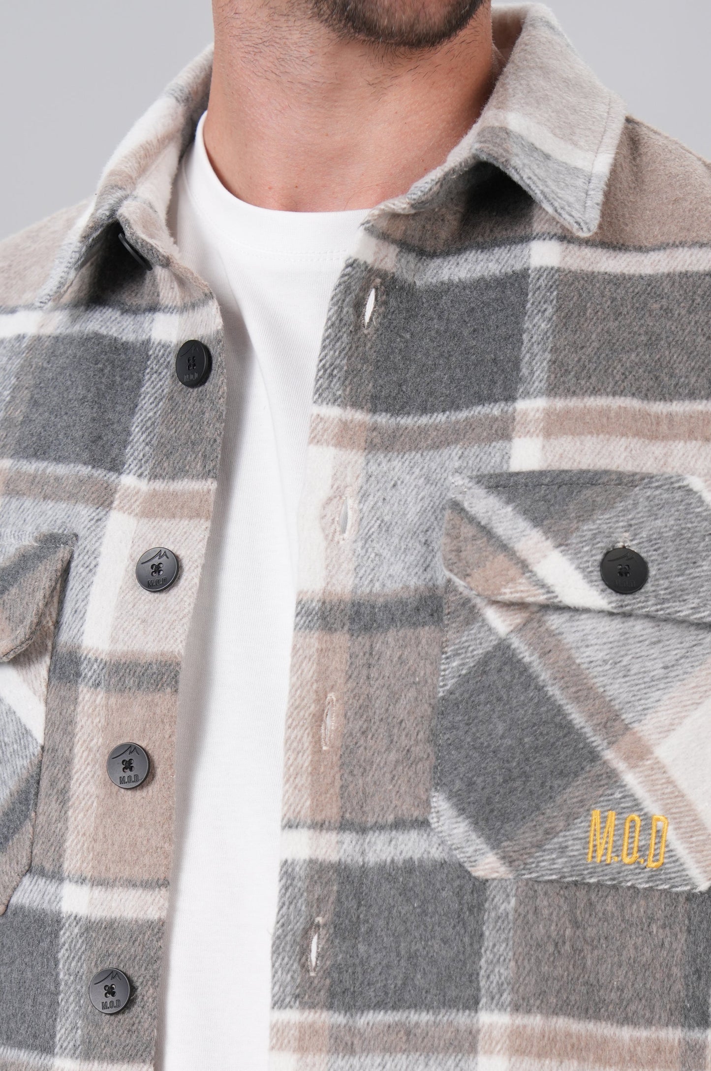 Men Shirt | Beige Check