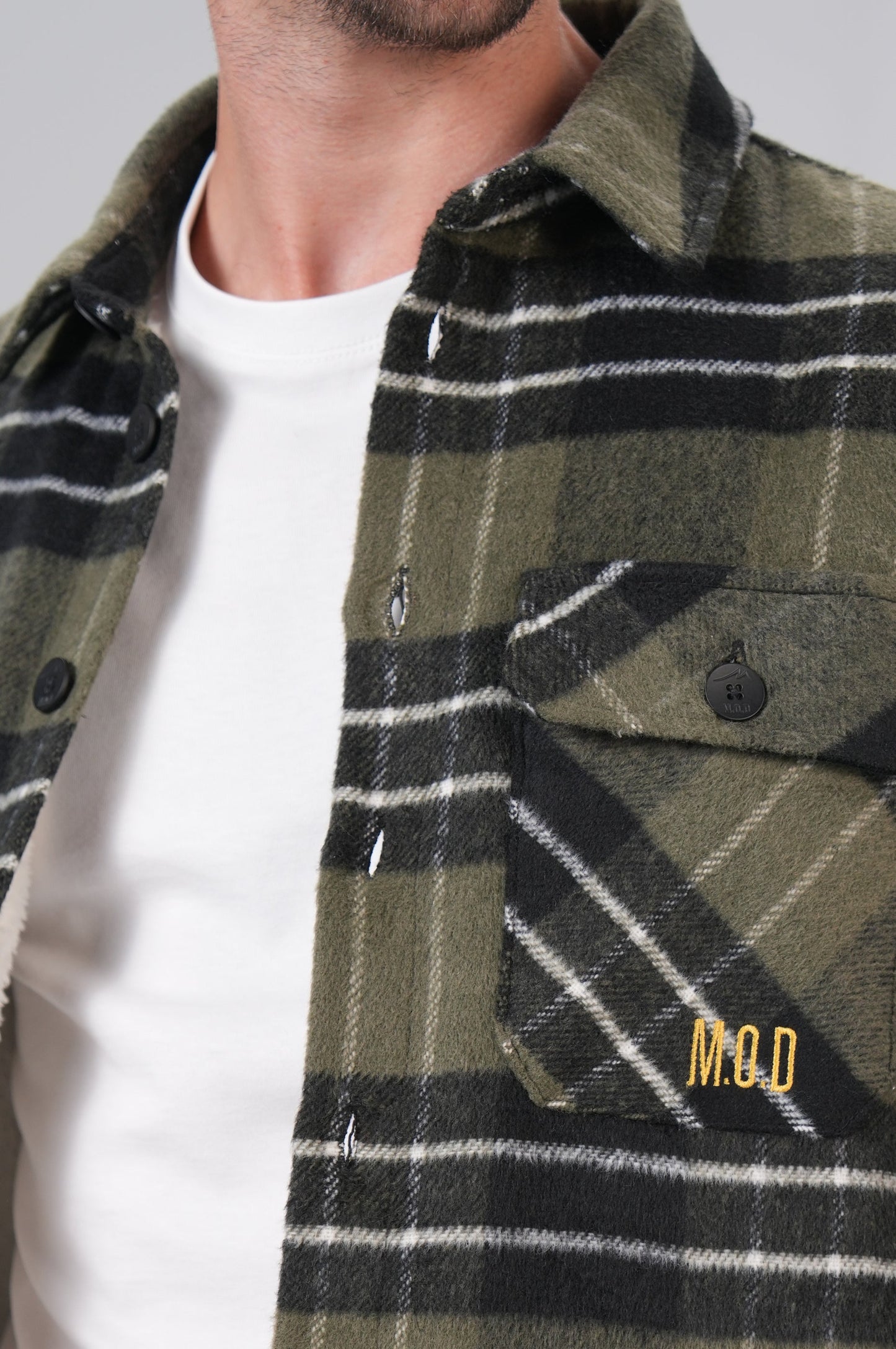 Men Shirt | Forest/Black Check