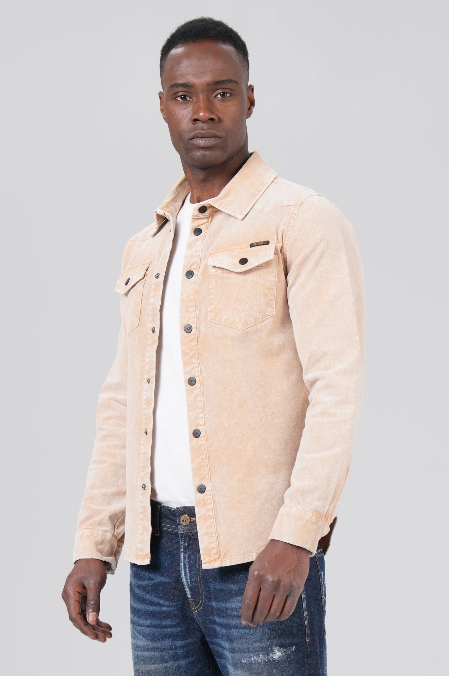 Men Cord Shirt | Beige Cord