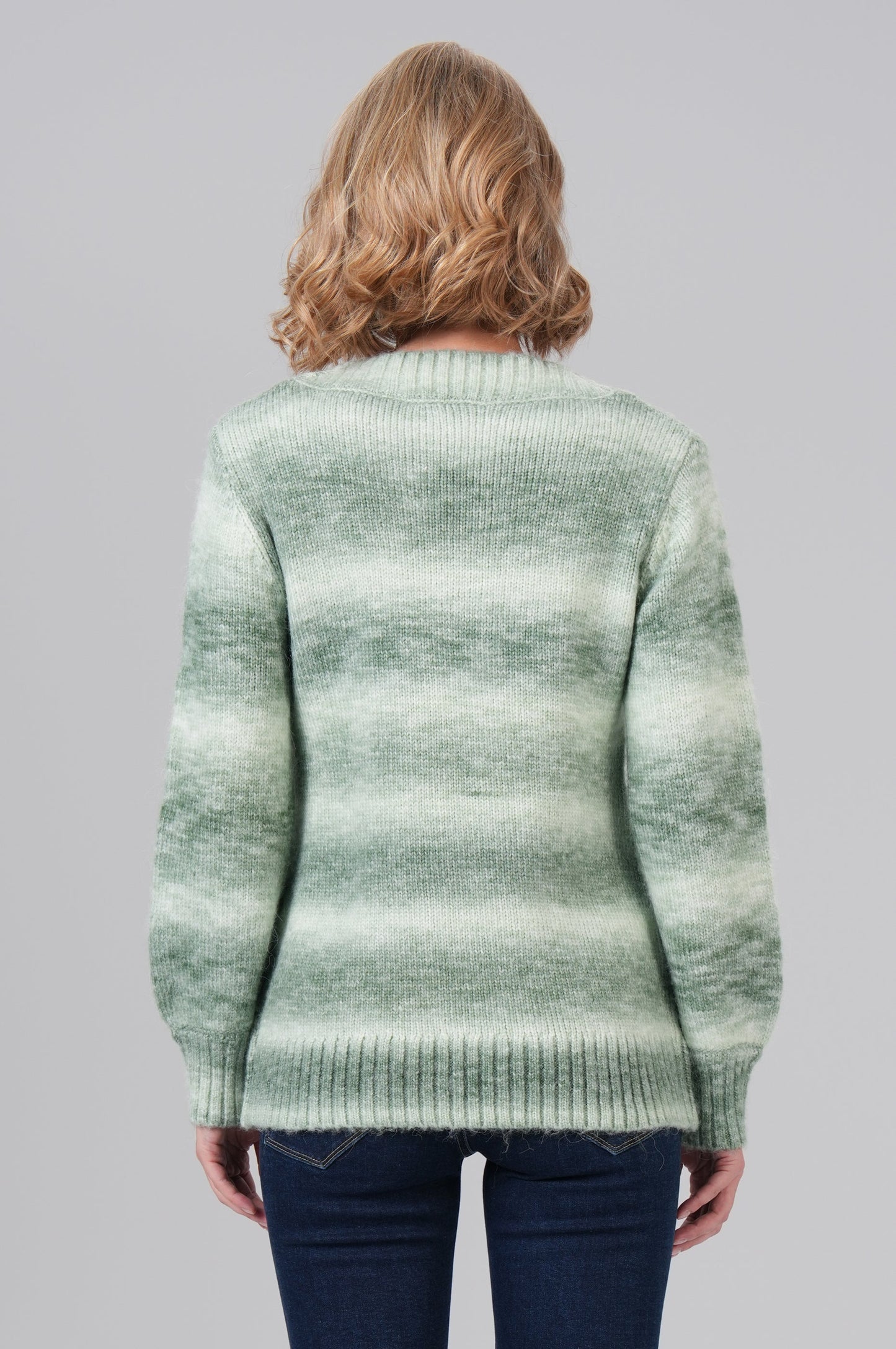 Women Pullover | Green Block