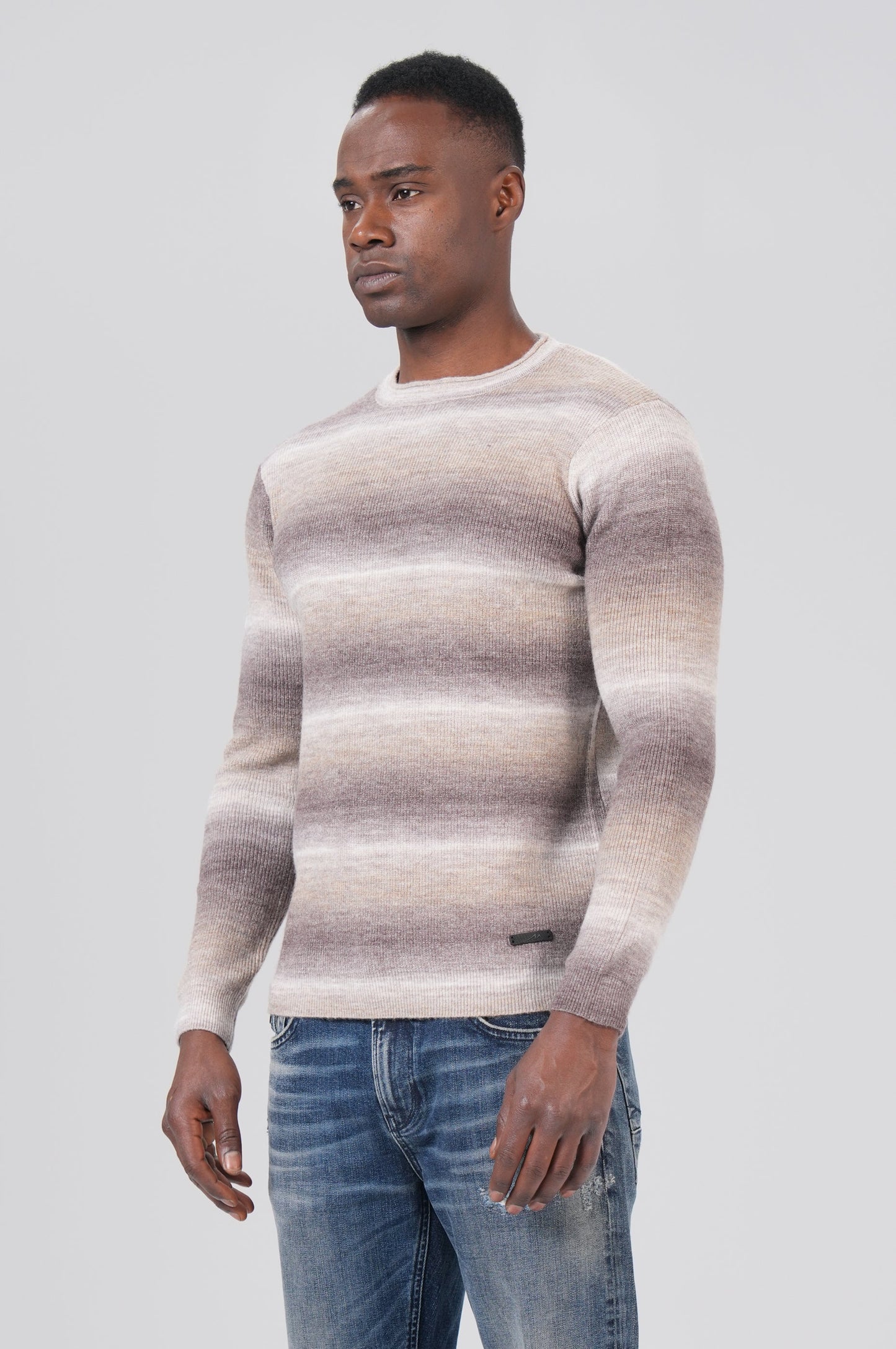Men Pullover | Beige Block