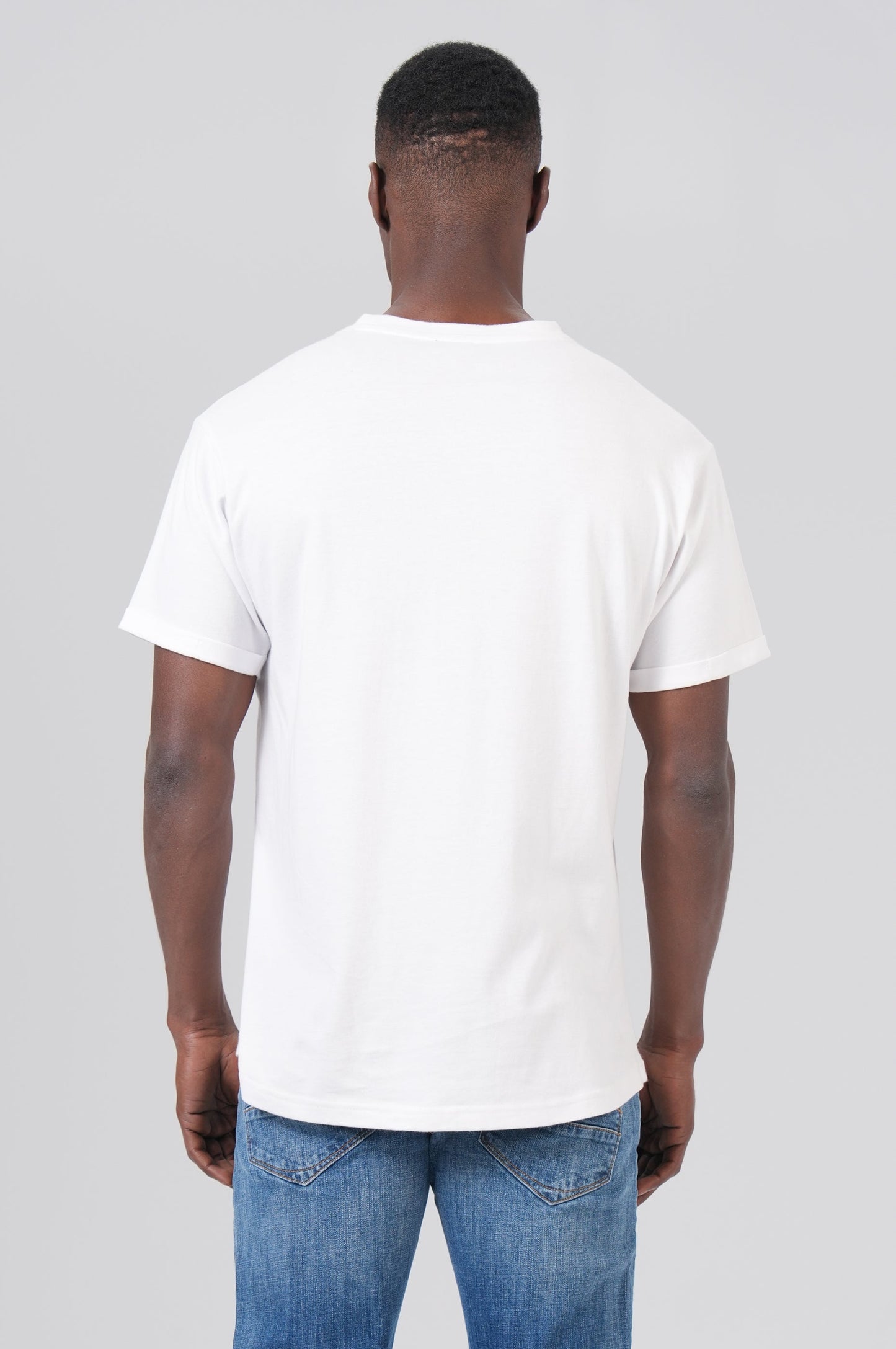 Men Roundneck Basic T-Shirt | White