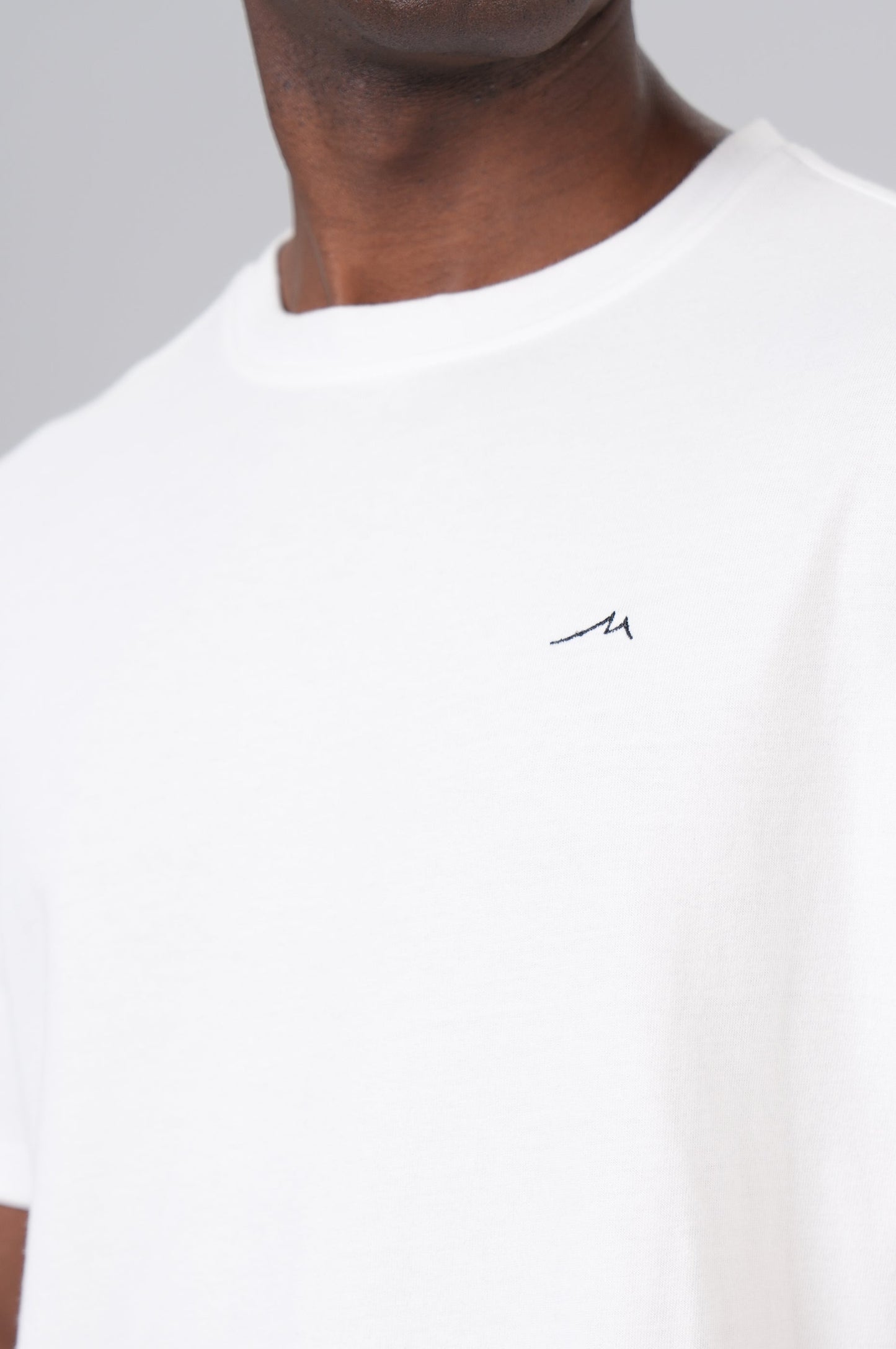 Men Roundneck Basic T-Shirt | White