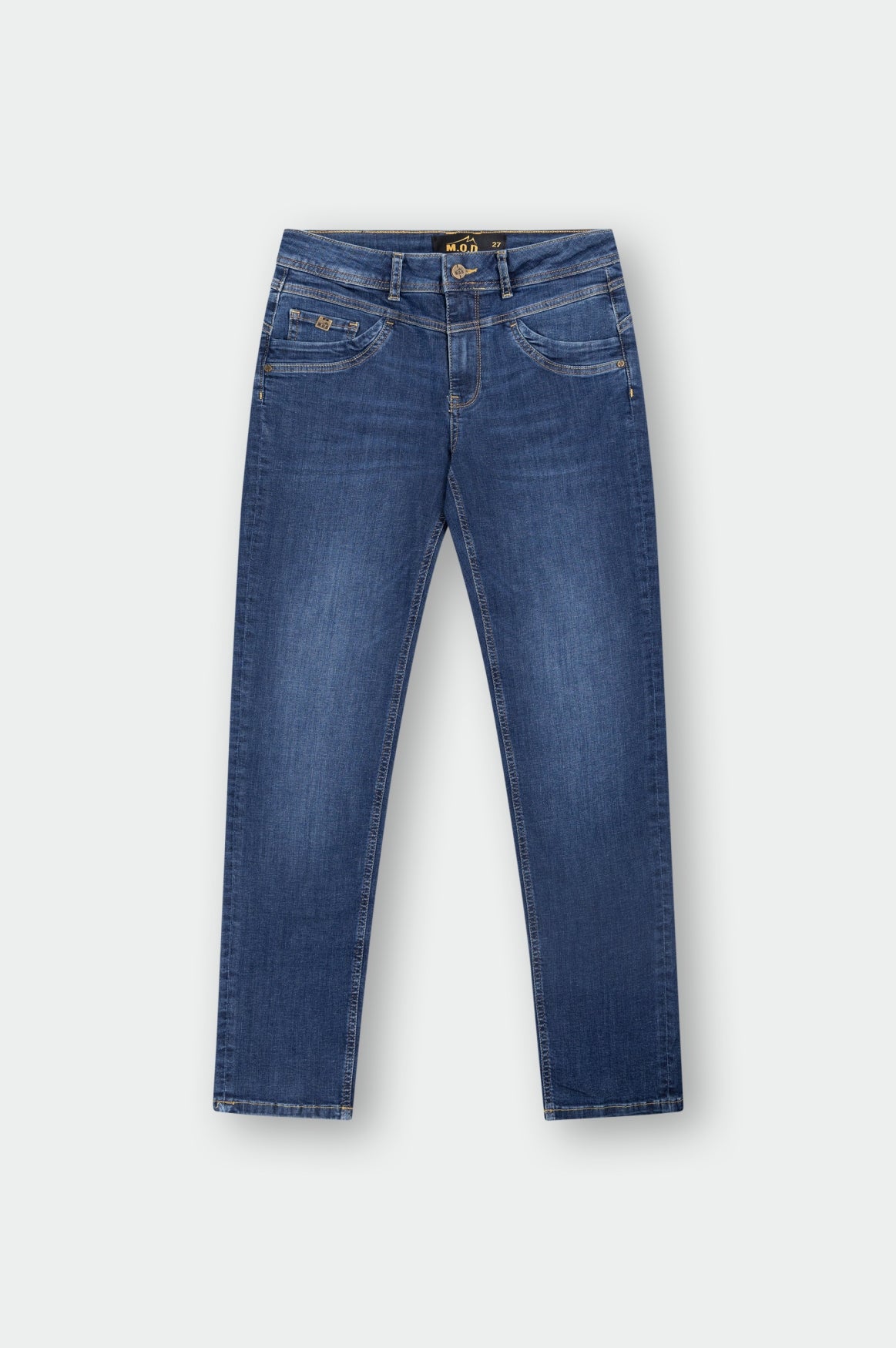 Rea High Regular Fit | Mid Blue