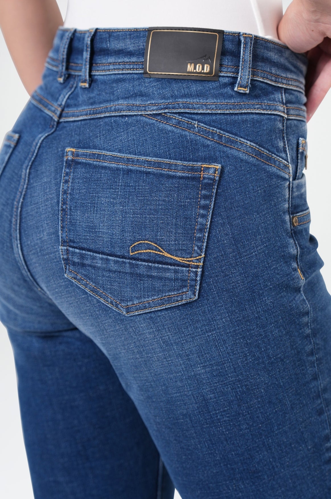 Rea High Regular Fit | Mid Blue