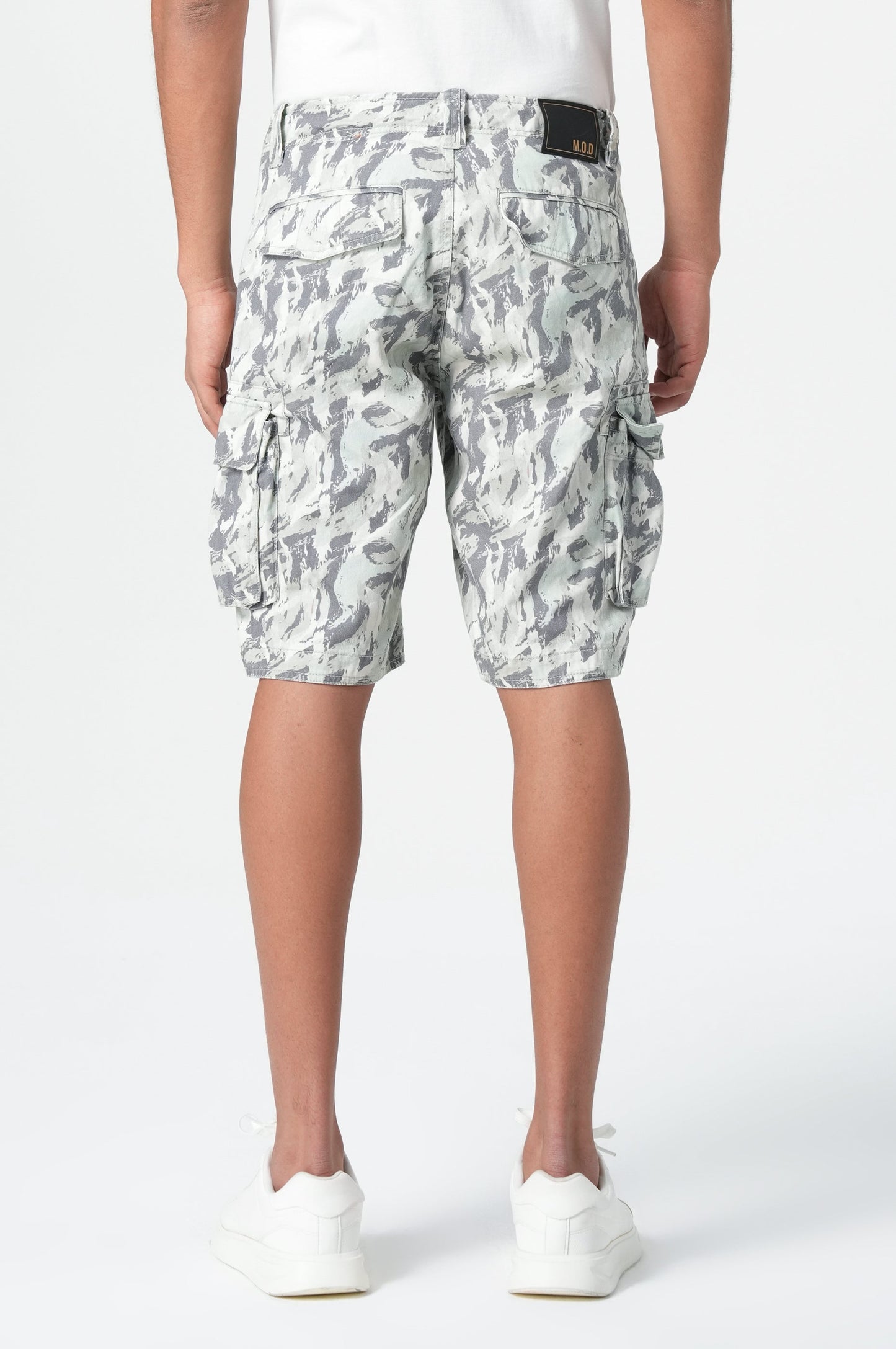 Ezra Cargo Shorts | Caledon Green Allover
