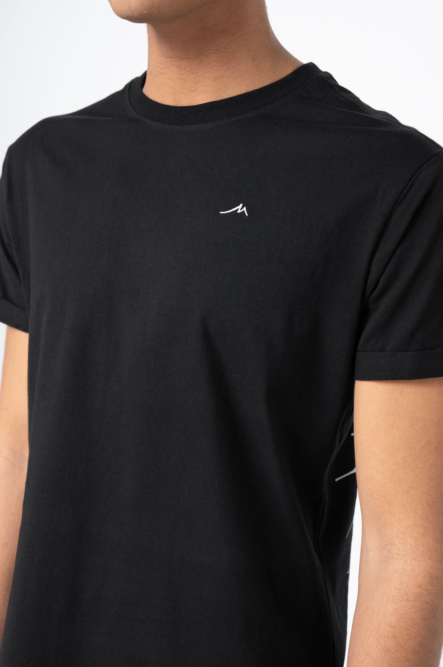 T-Shirt Men Back Print | Black
