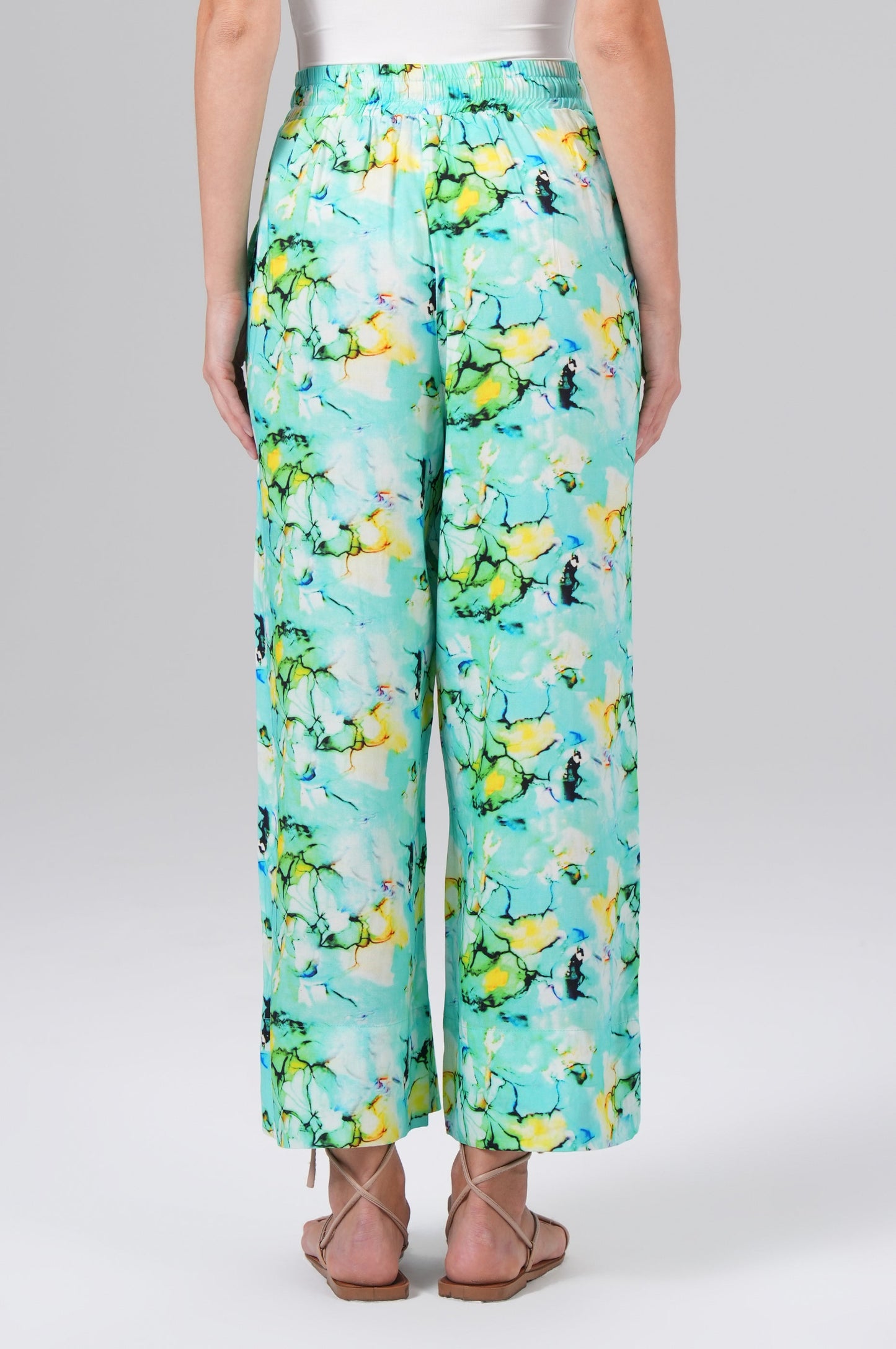 Viola Wide Leg | Soft Mint Allover