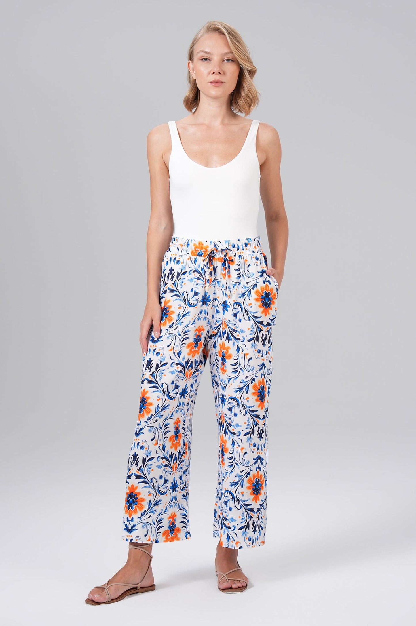 Viola Wide Leg | Soft Apricot Allover