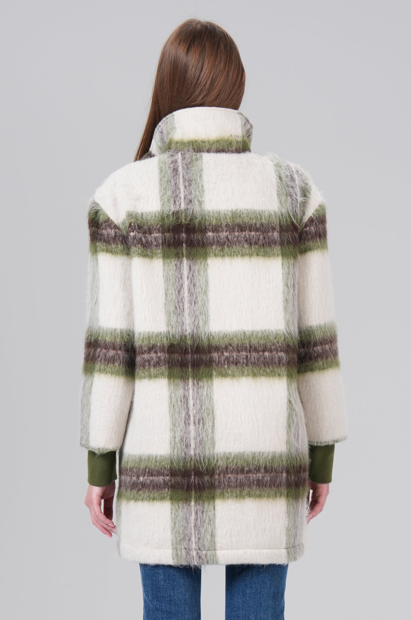 Women Winter Jacket | Khaki Check