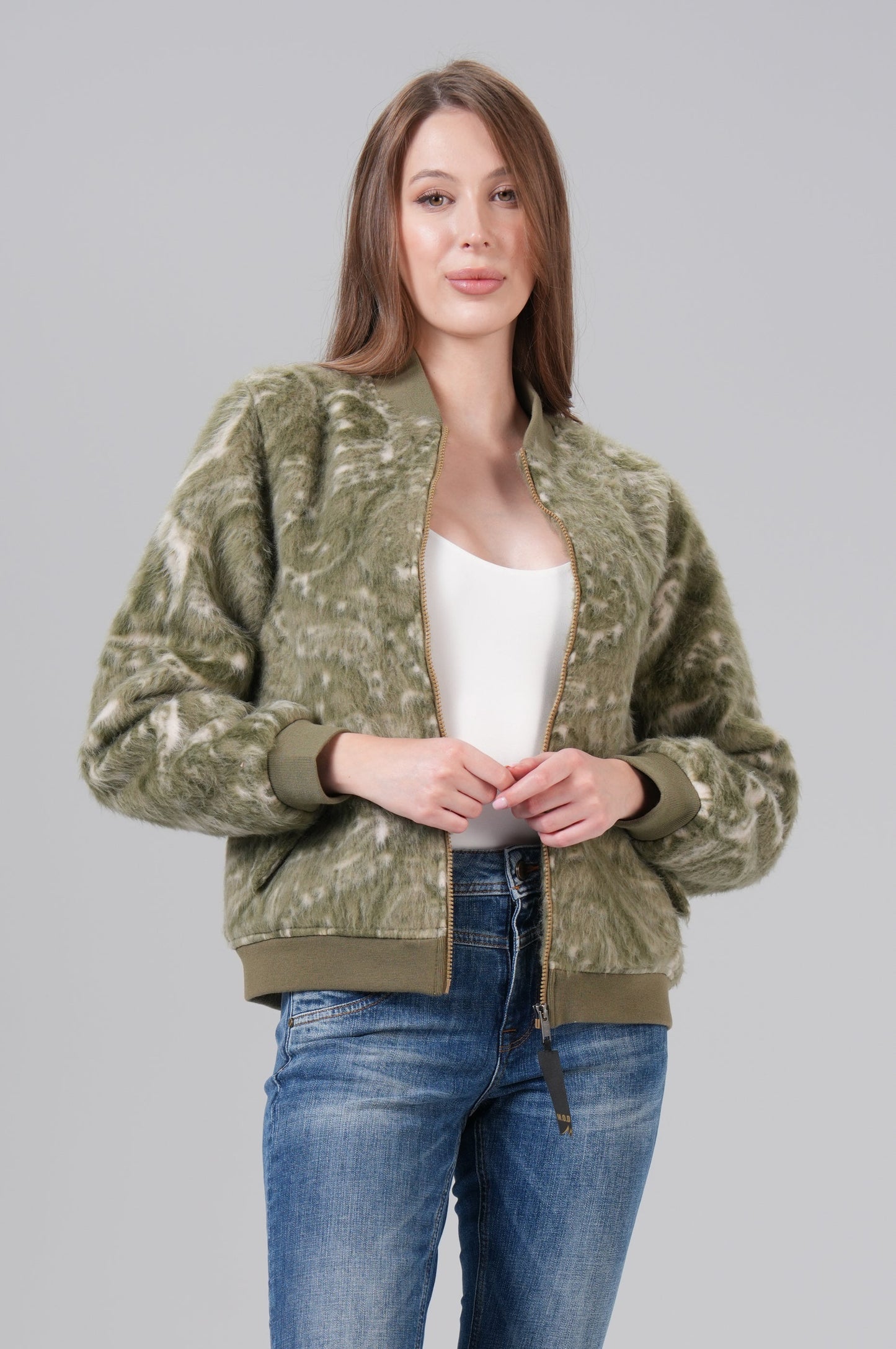 Jelly Blouson Jacket | Khaki Check
