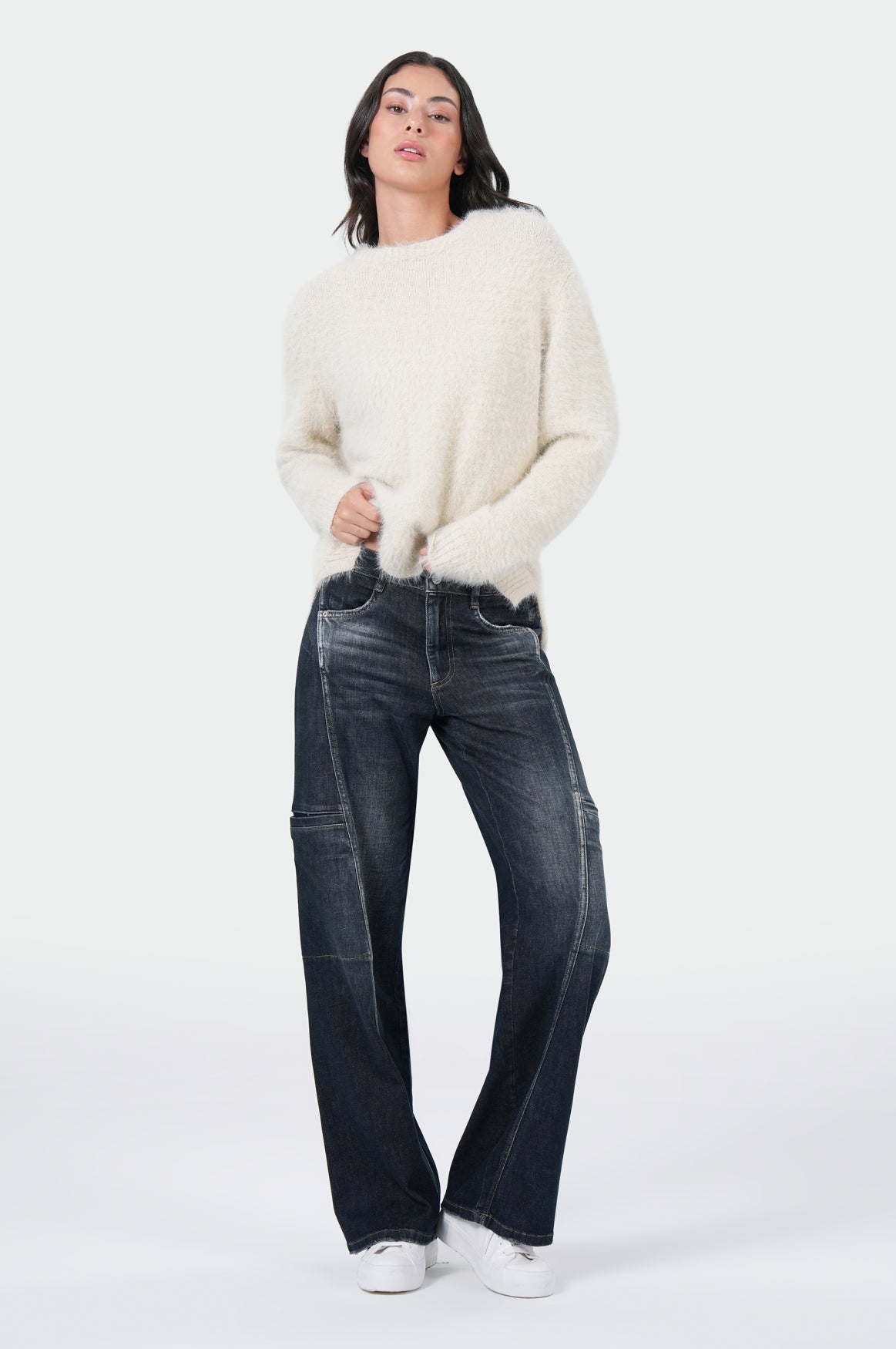 Selina Pullover | White Asparagus