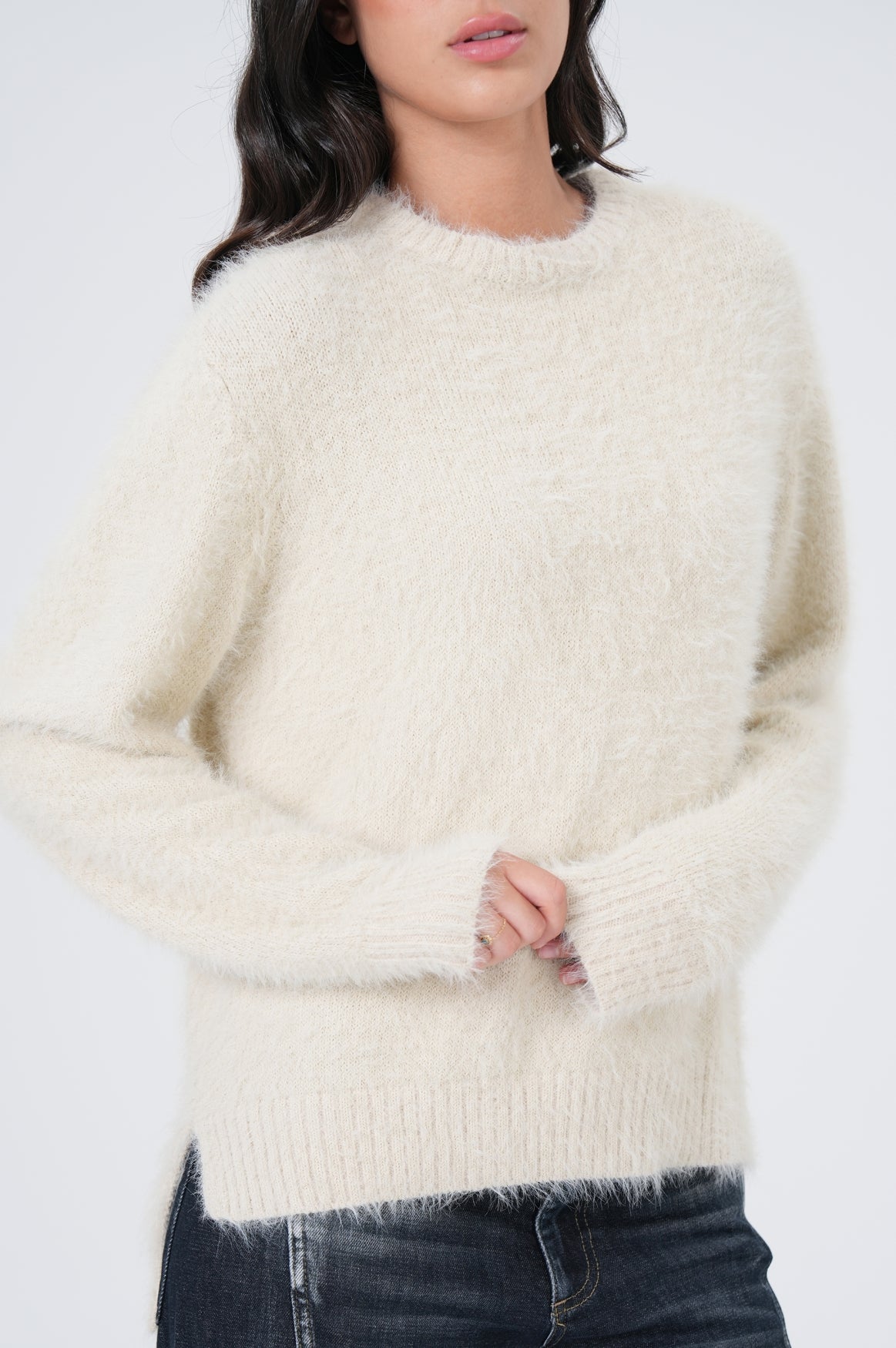 Selina Pullover | White Asparagus