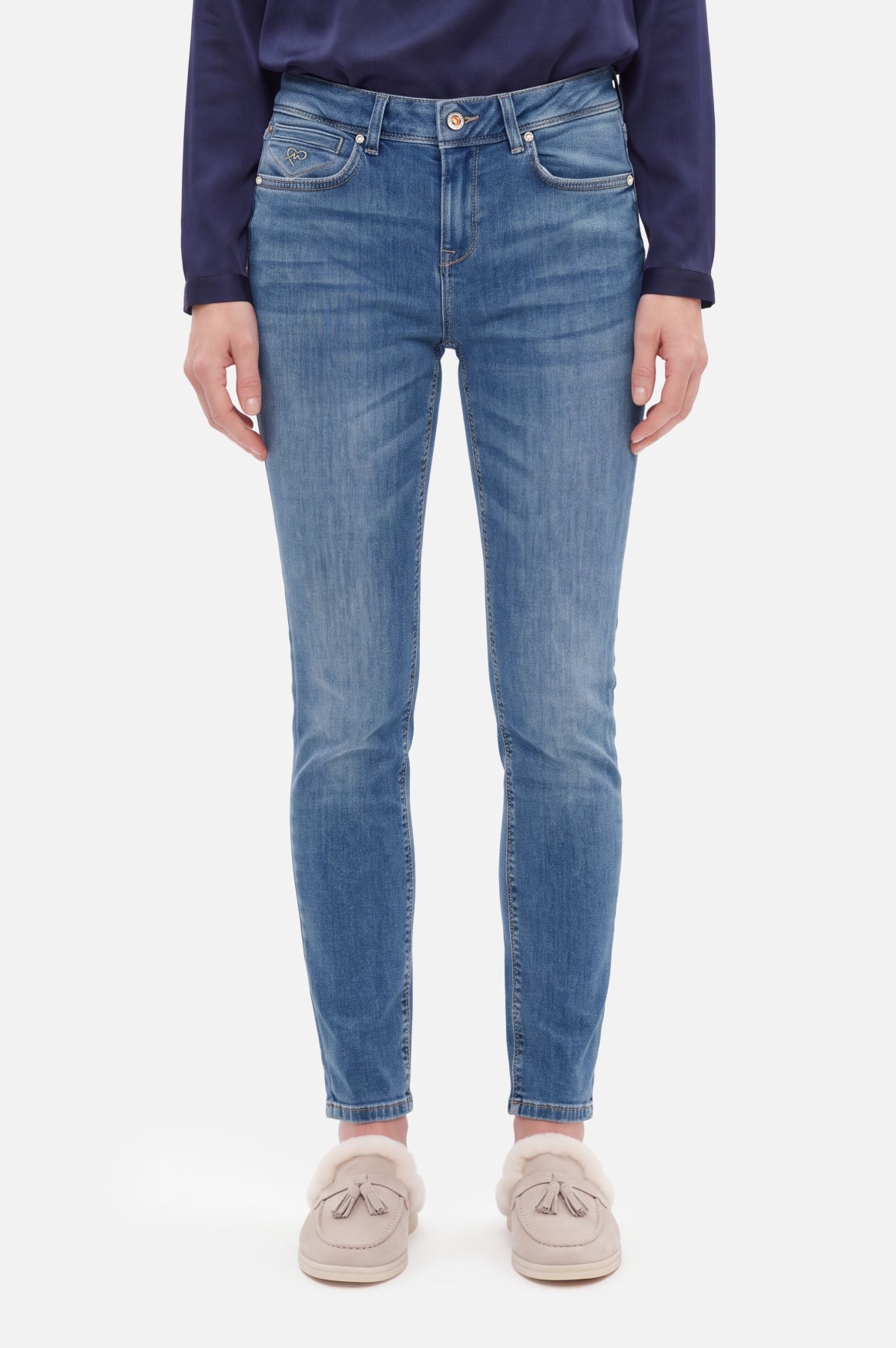 MONIKA Slim Fit | Silver Blue