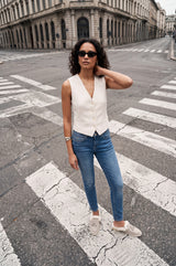 MONIKA Slim Fit | Silver Blue