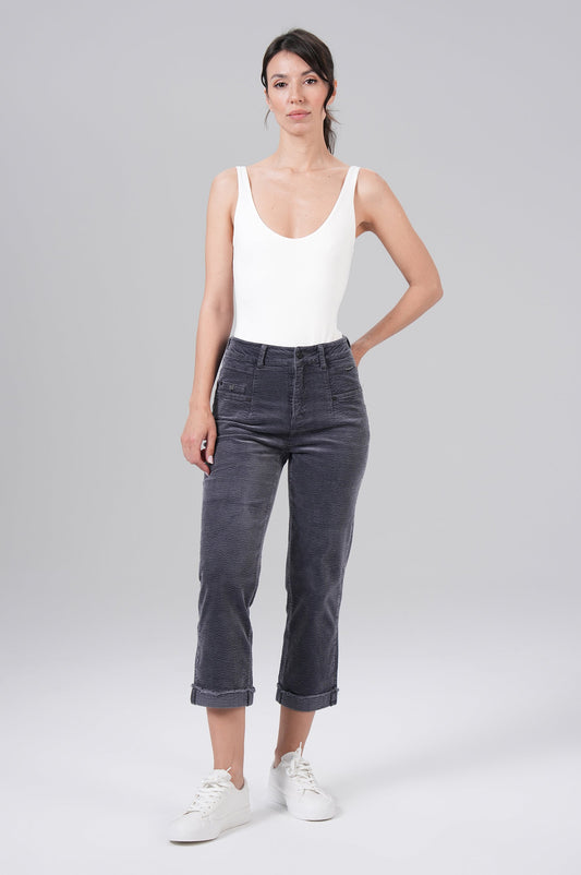 Nairobi Wide Leg | Iron Grey Cord