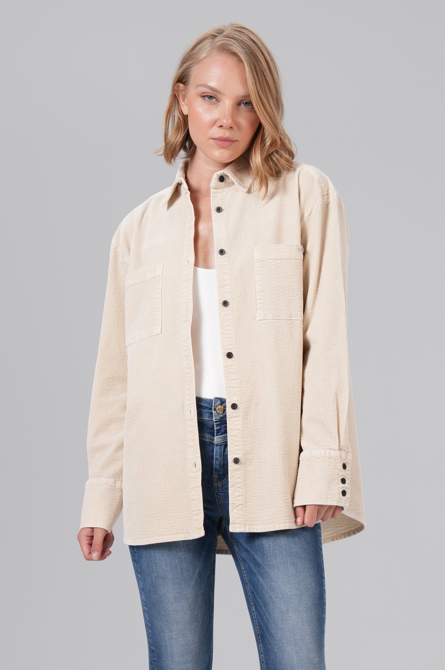 Women Blouse Cord | Beige