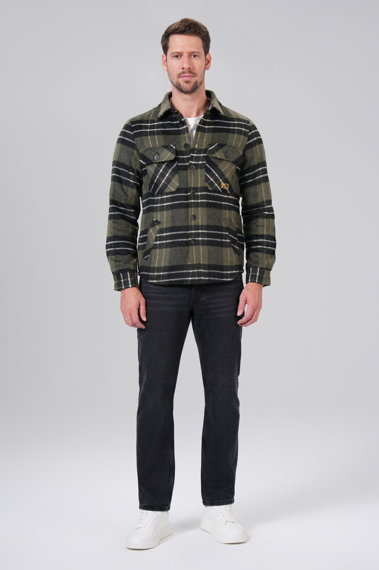 Men Shirt - Forest/Black Check