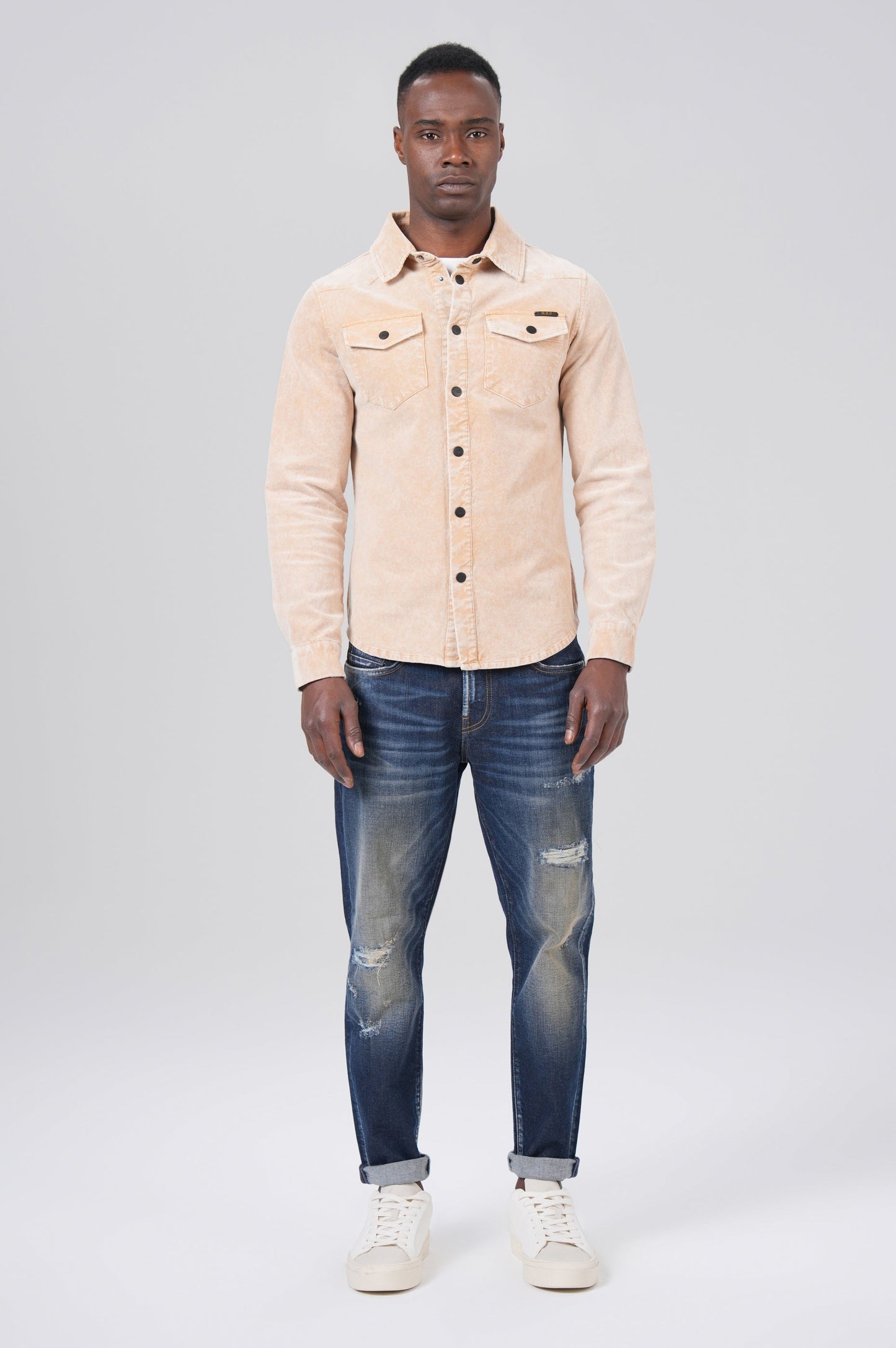 Men Cord Shirt | Beige Cord