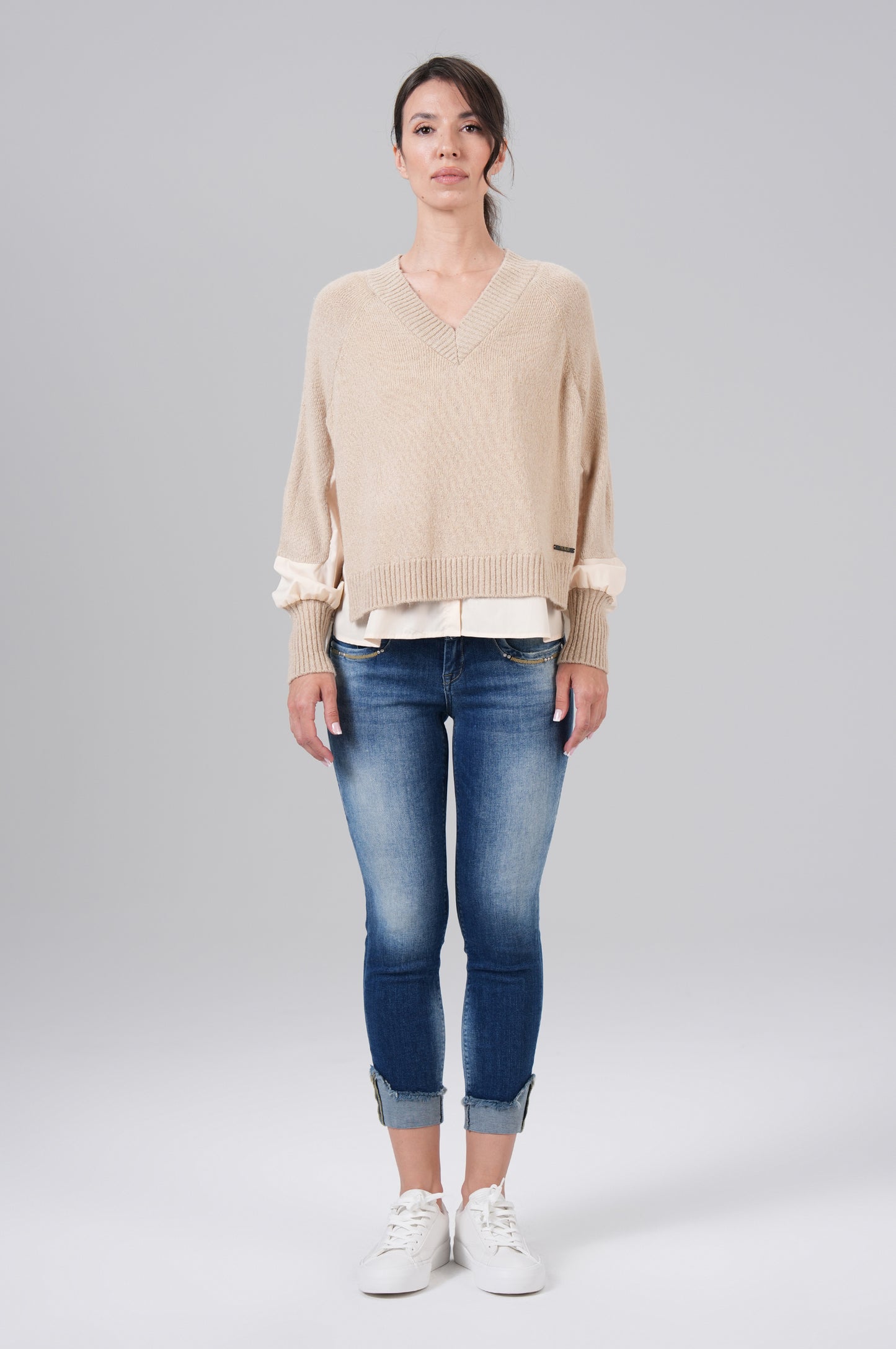 Women Pullover - Beige