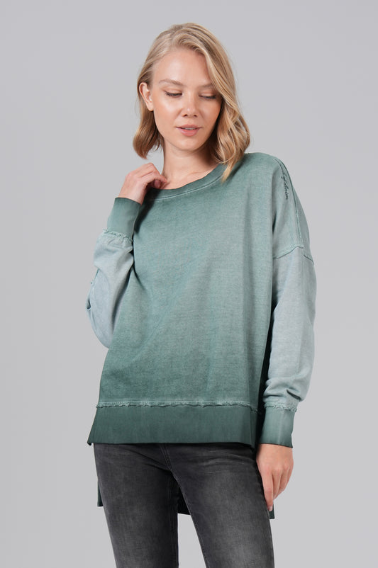 Women Basic Sweatshirt - M.O.D - Thyme Green - 1