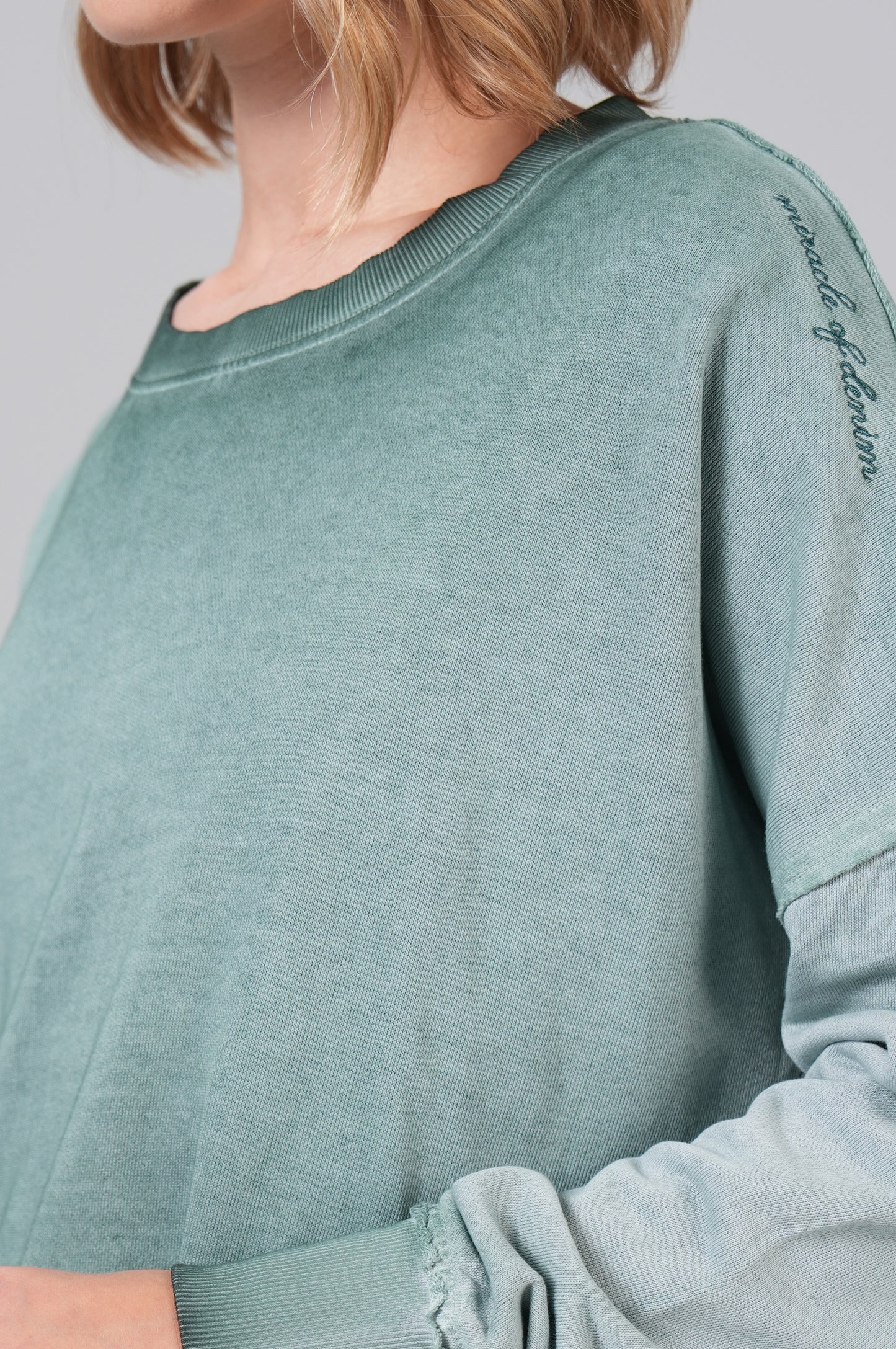 Women Basic Sweatshirt - M.O.D - Thyme Green - 4