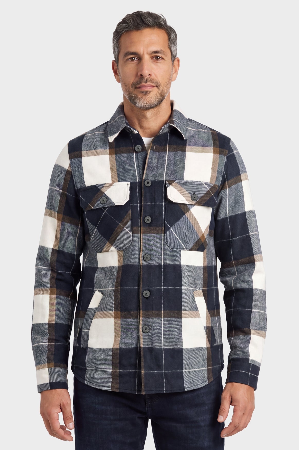 Max Shirt Jacket | Blue Offwhite Check