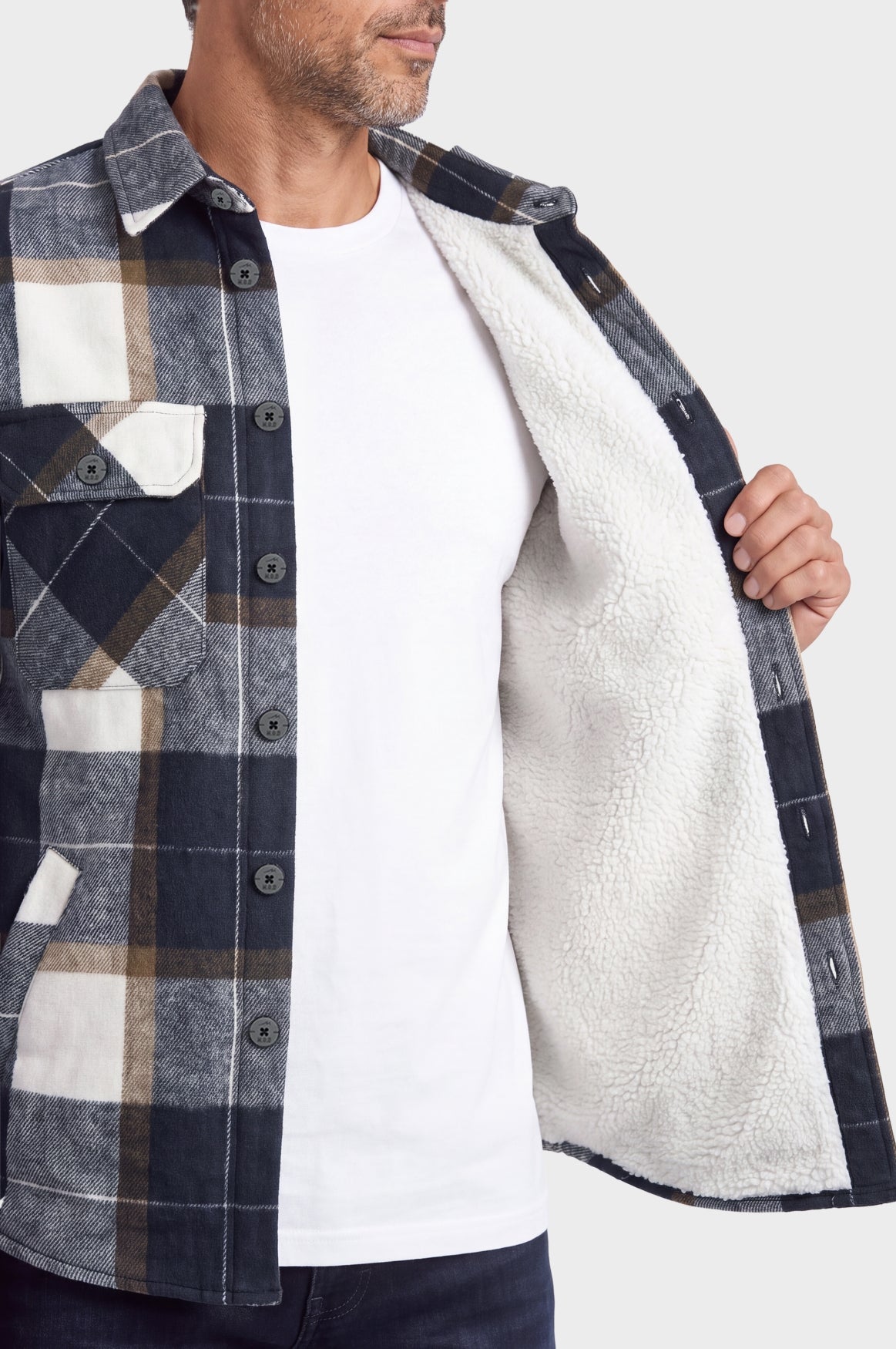 Max Shirt Jacket | Blue Offwhite Check