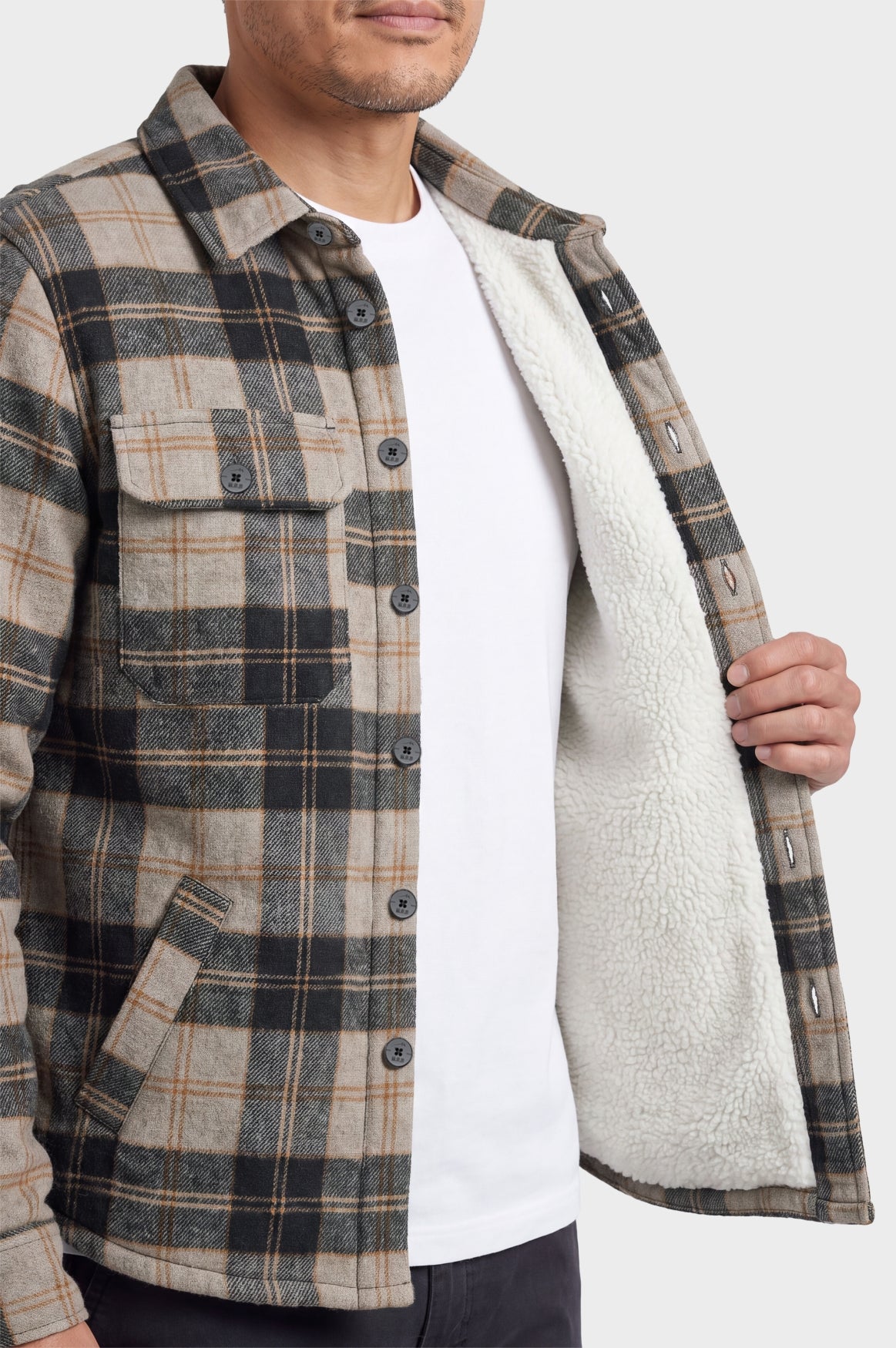 Max Shirt Jacket | Black Grey Check