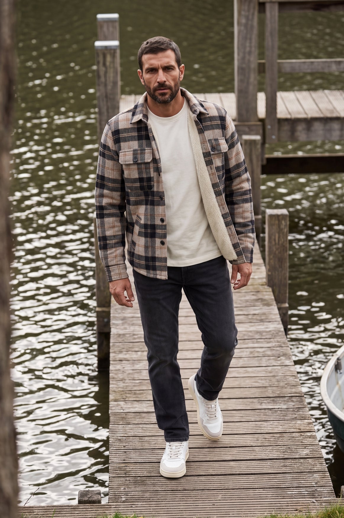 Max Shirt Jacket | Black Grey Check