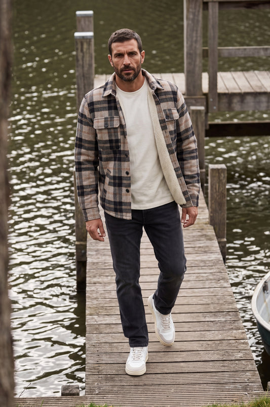 Max Shirt Jacket | Black Grey Check
