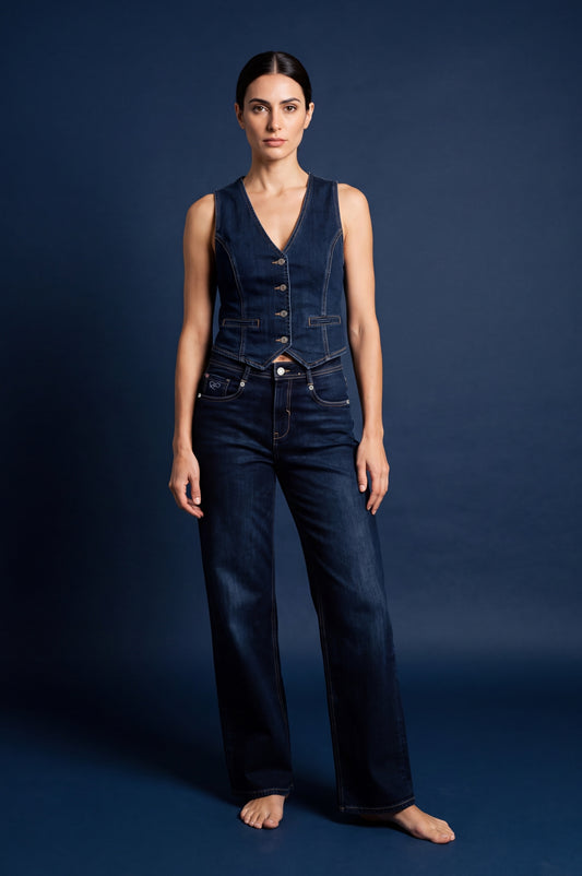 Nicola Wide Leg | Verona Blue