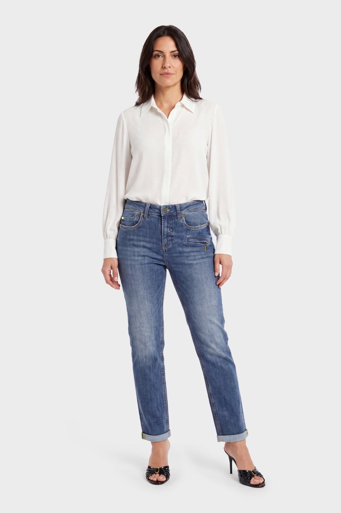 Paula Comfort Straight | Glitter Blue