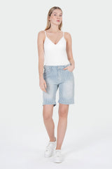 Lucky Shorts | Stripe Denim