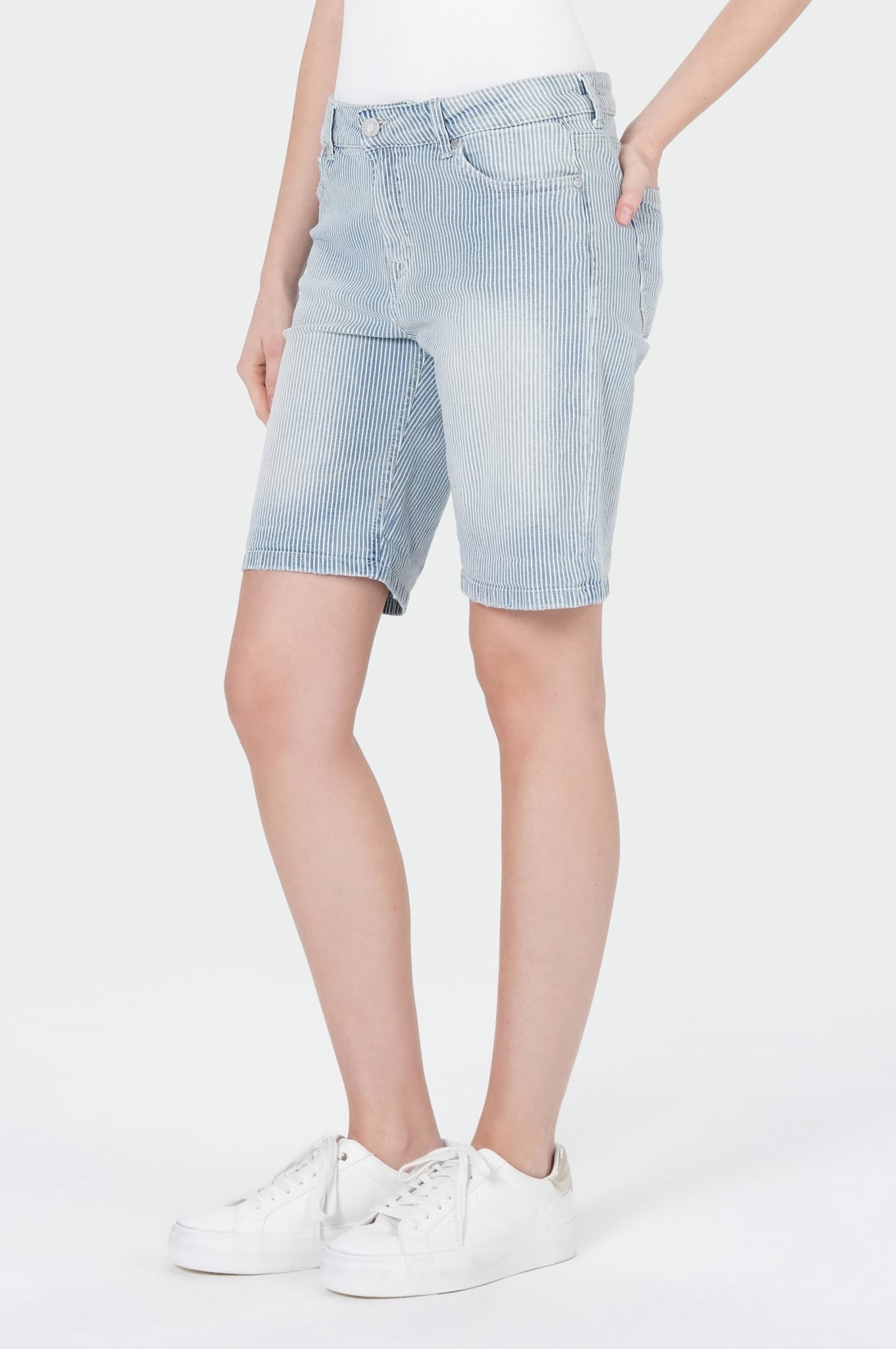 Lucky Shorts | Stripe Denim