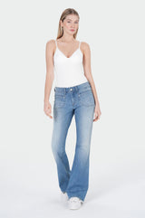 Marry Flared | Flower Blue
