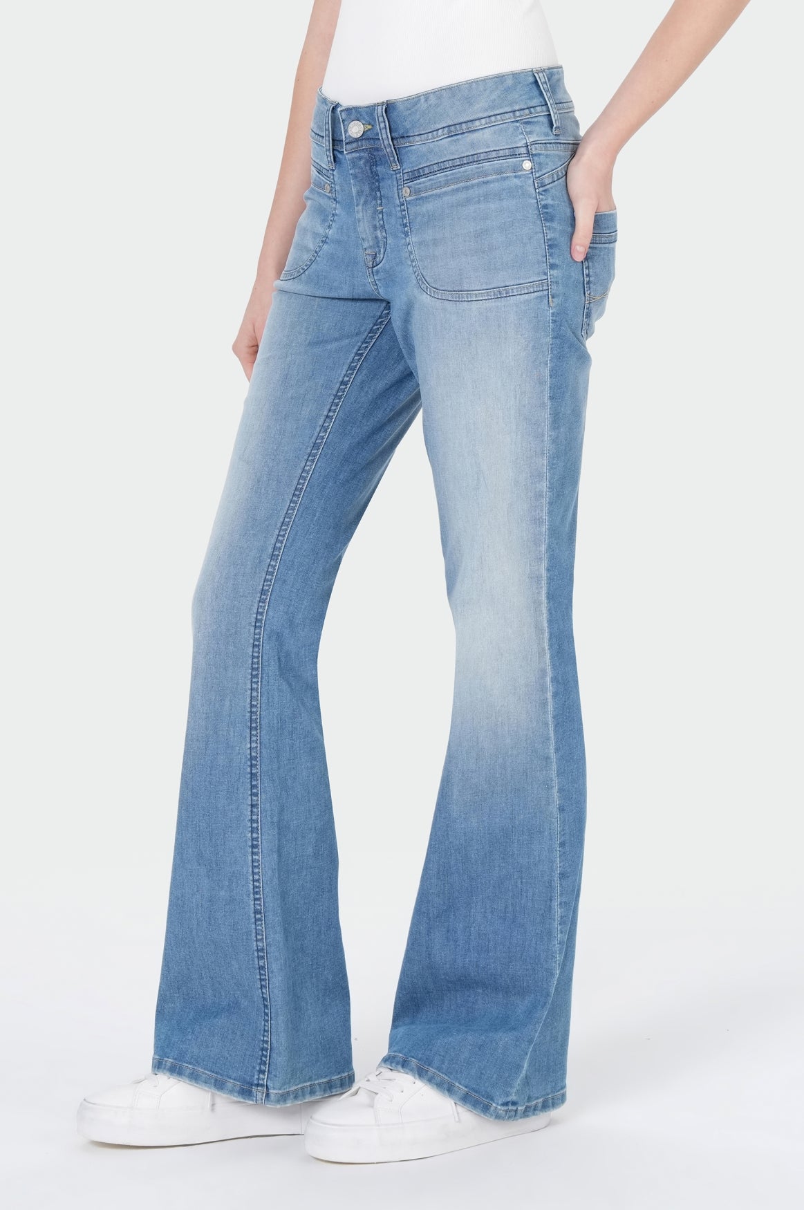 Marry Flared | Flower Blue