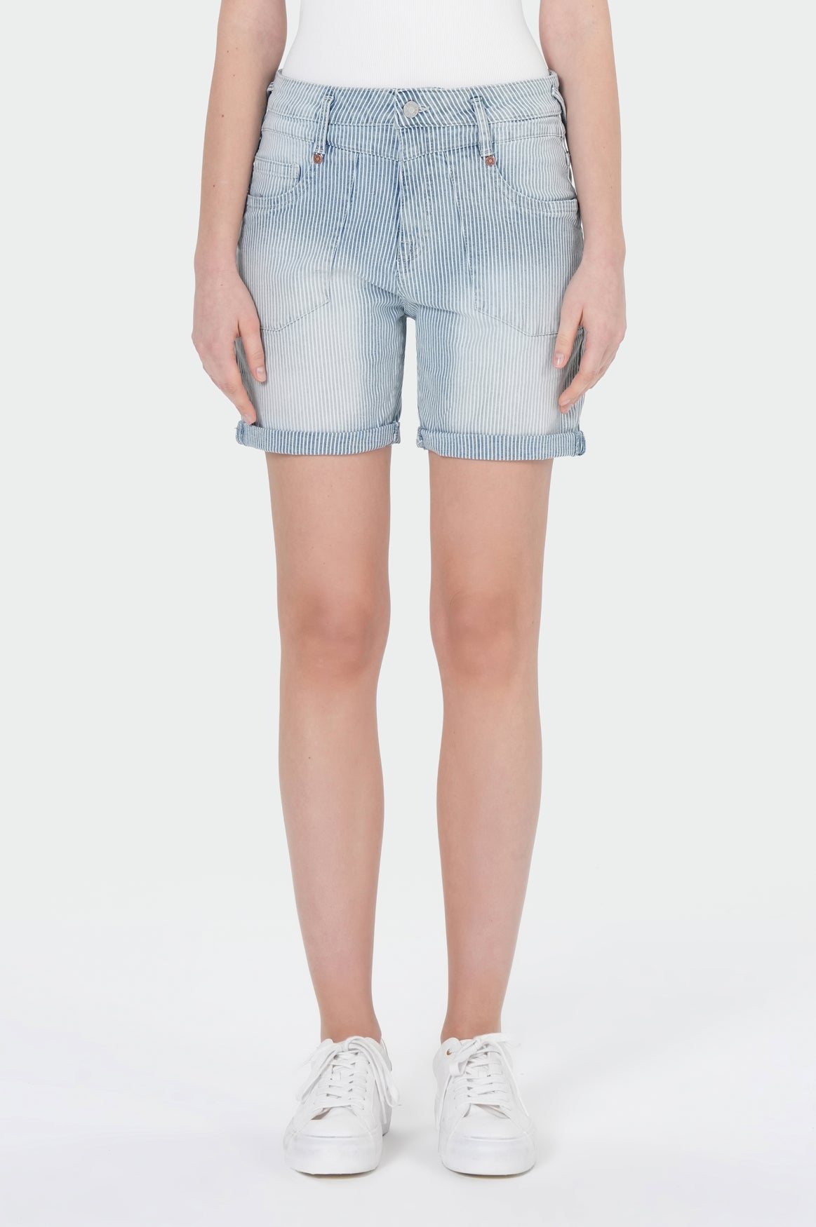 Nini Shorts | Stripe Denim