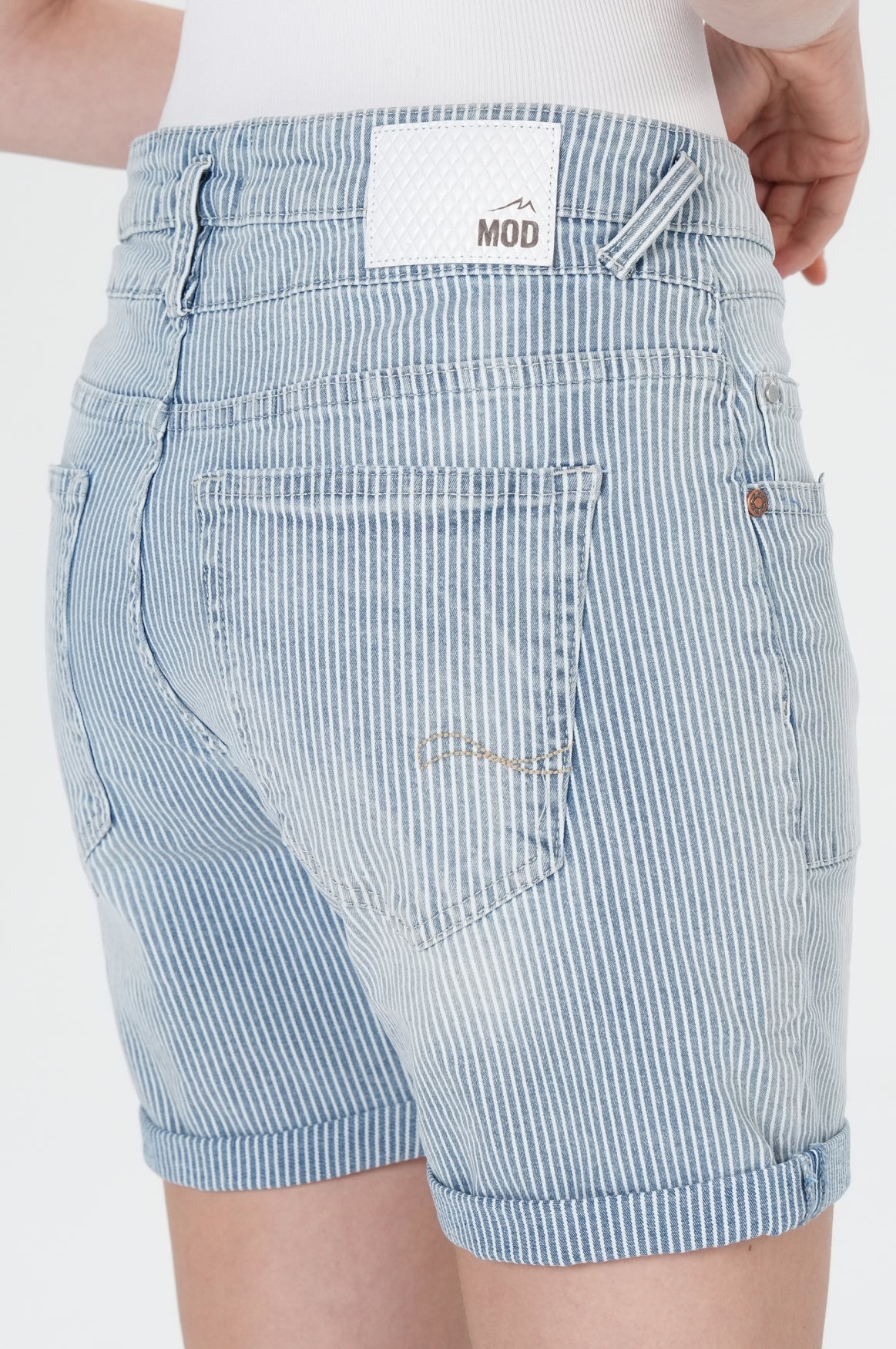 Nini Shorts | Stripe Denim