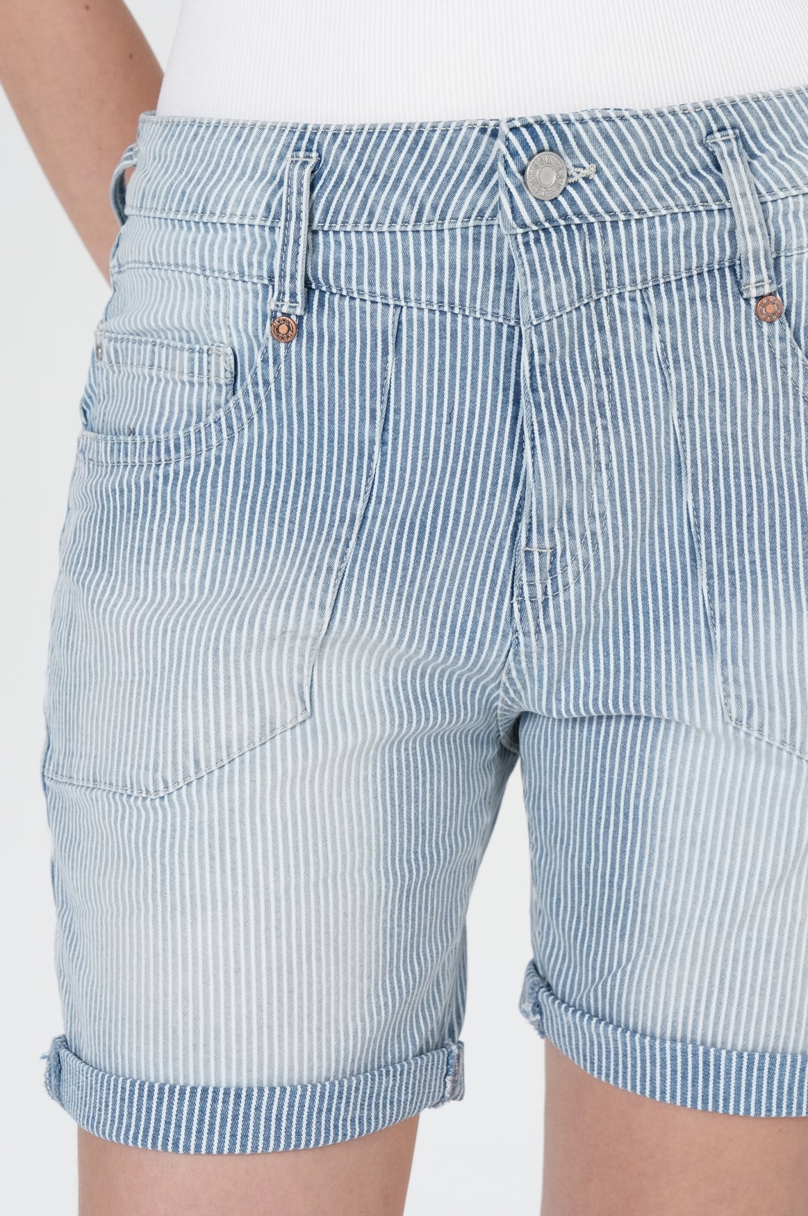 Nini Shorts | Stripe Denim