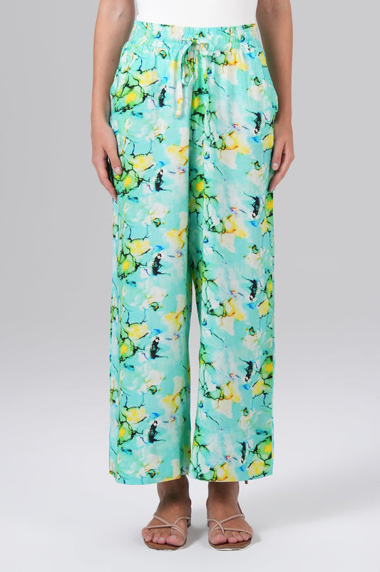 Viola Wide Leg | Soft Mint Allover