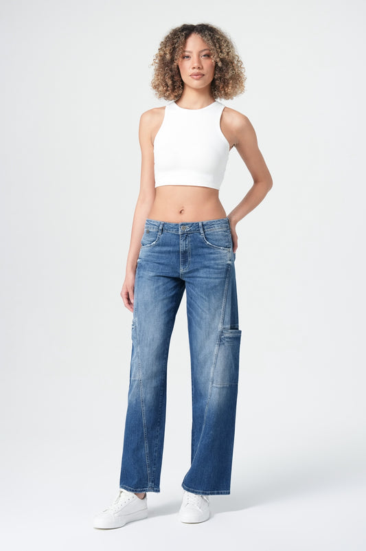 Nova Wide Leg | Damp Blue