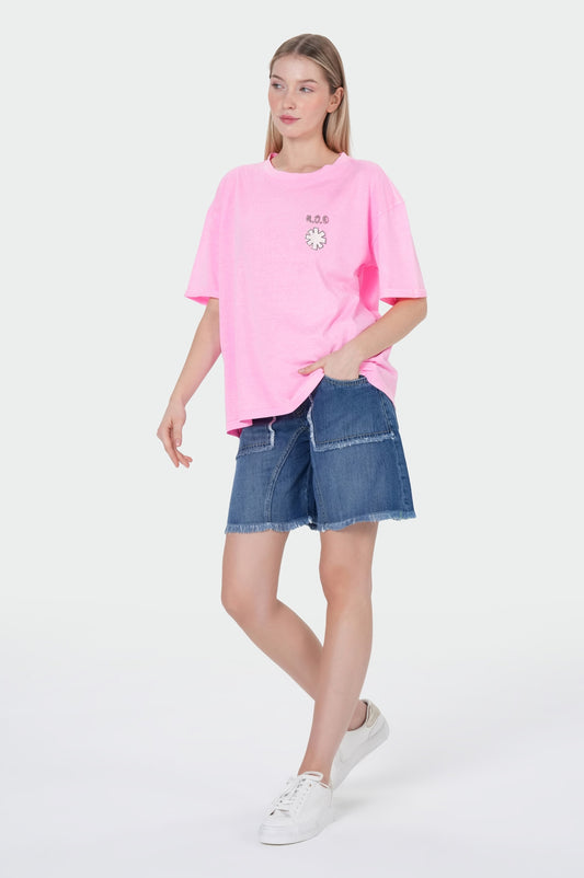 Abba T-Shirt | Neon Pink