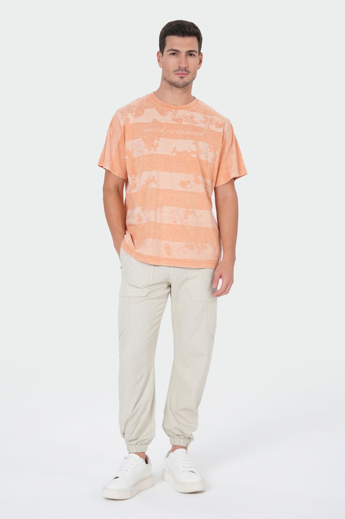 Elf T-Shirt | Tan Orange Stripe
