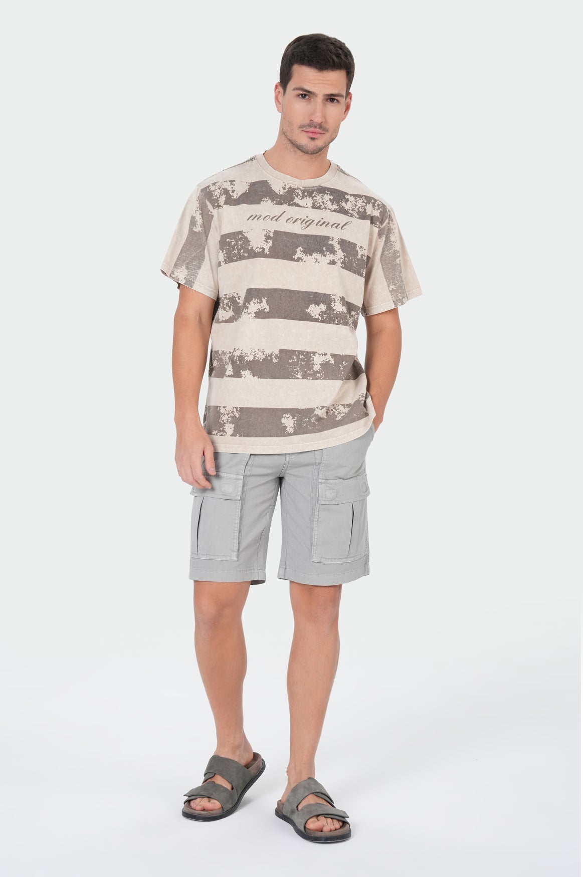 Elf T-Shirt | Oxford Tan Stripe